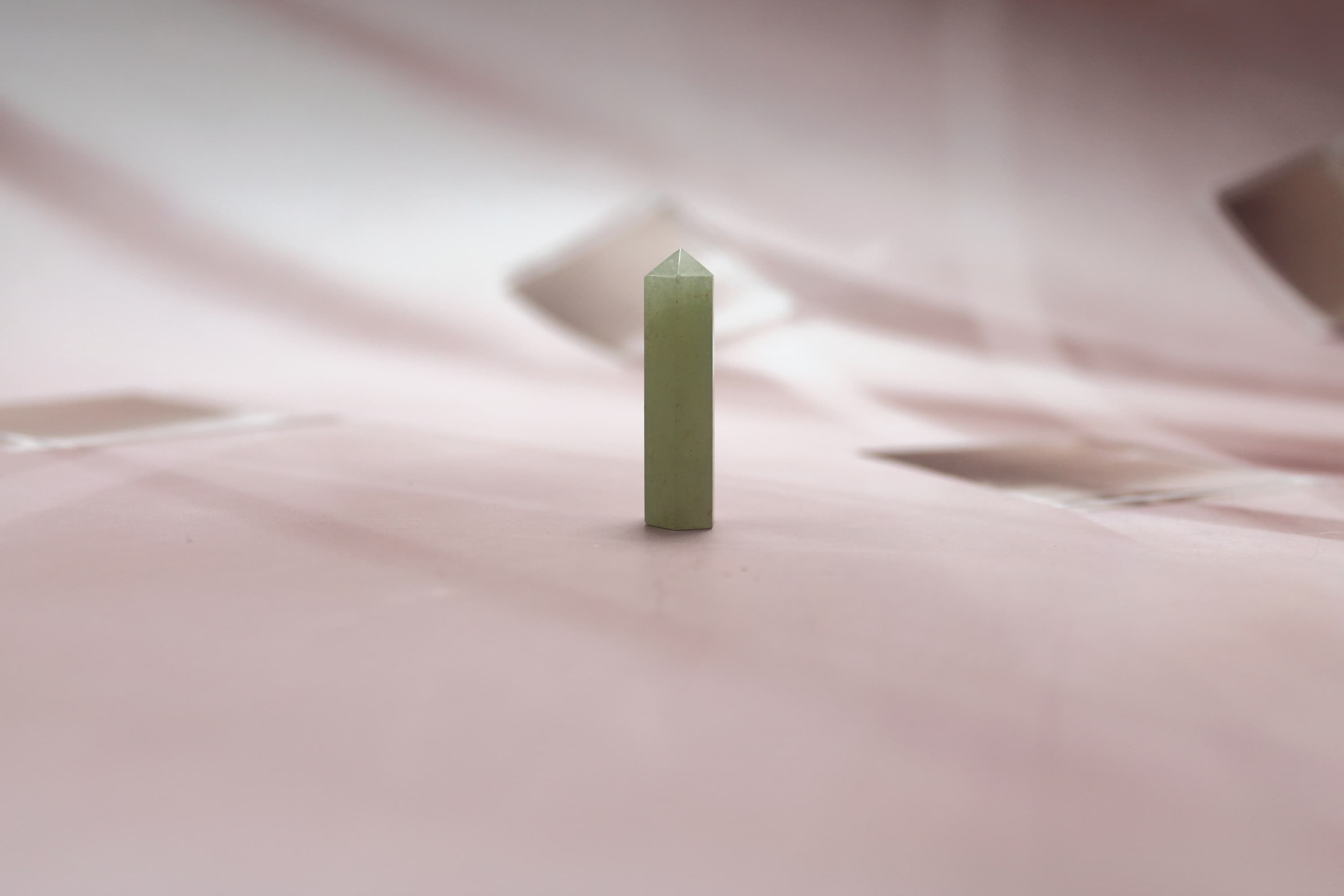1" Green Aventurine Mini Pencil Point Tower - Image 1
