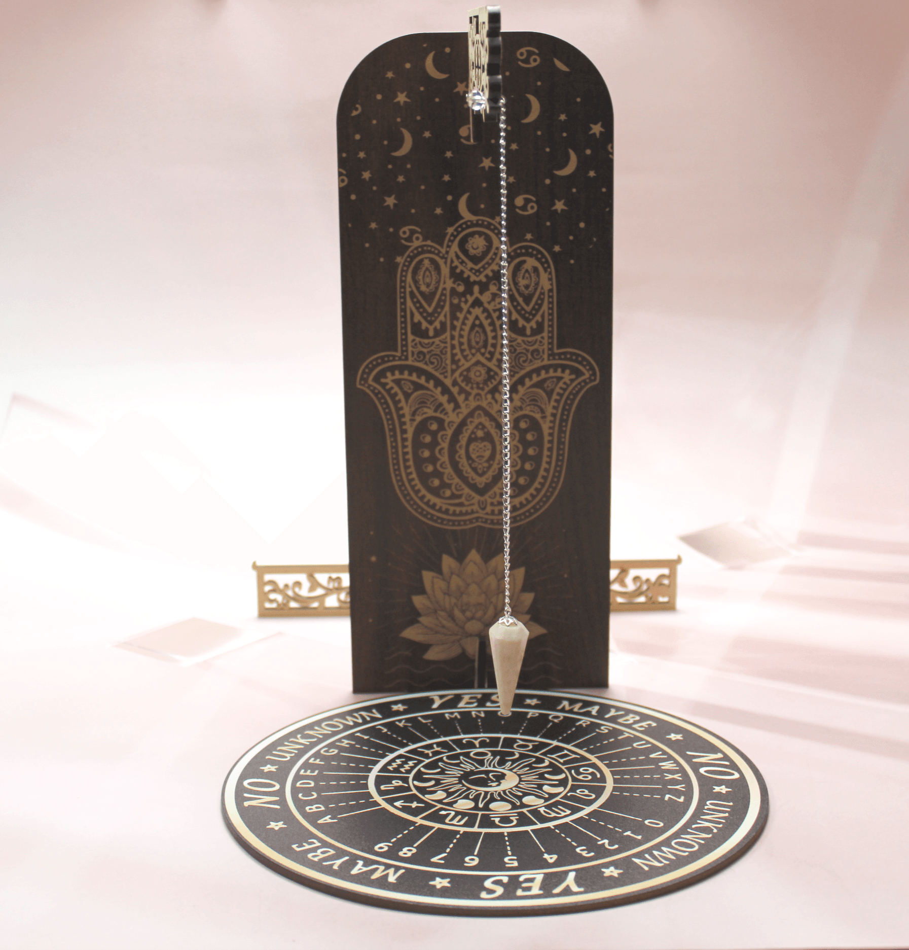 Hamsa Hand Protection Talking Board with Pendulum - Image 1
