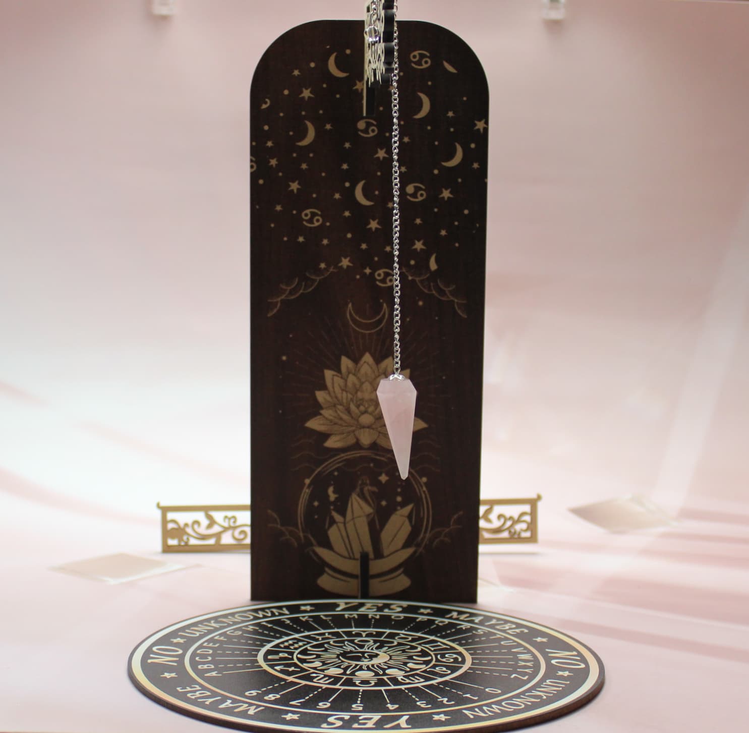 Illuminated Lotus Talking Board with Pendulum