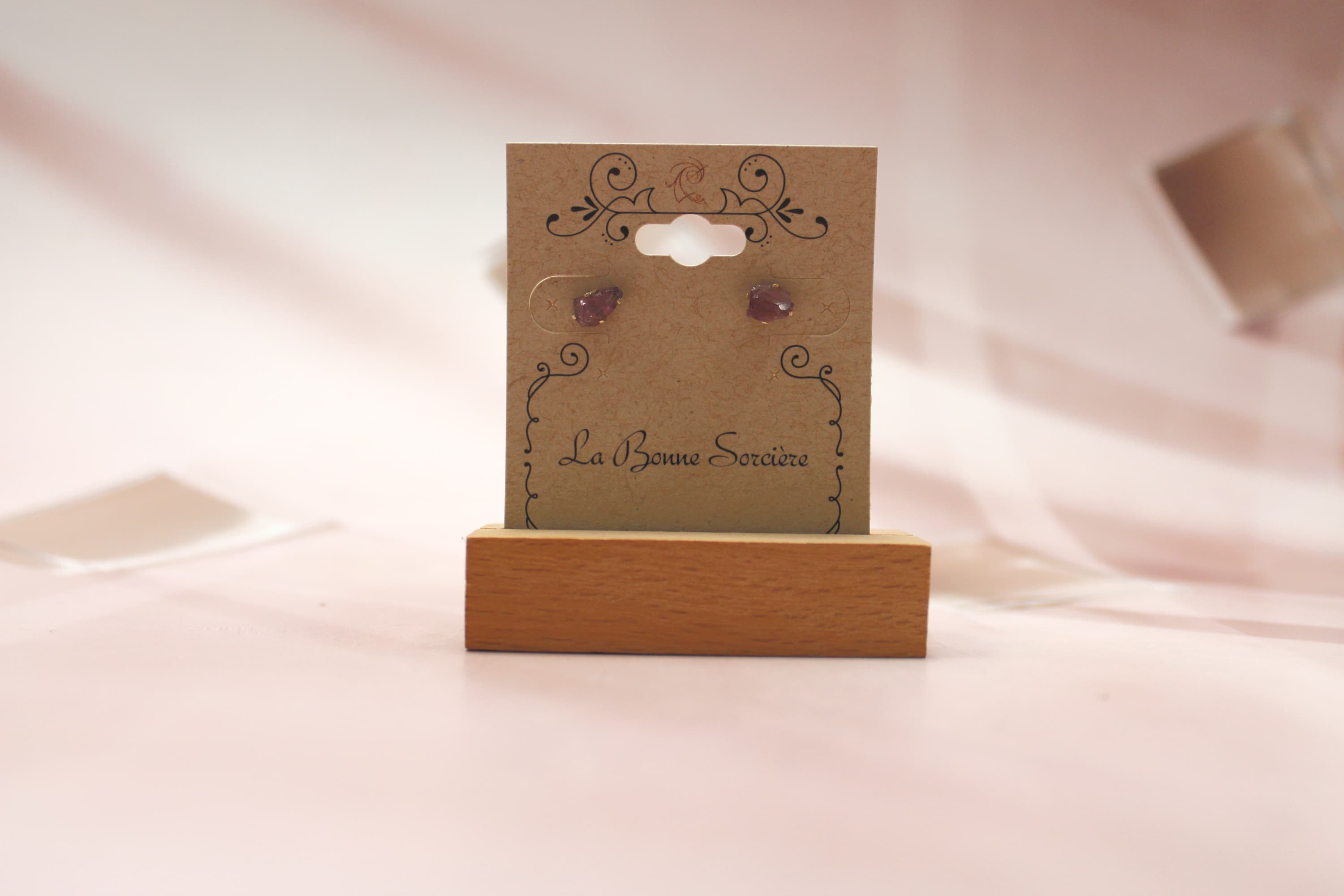 925 Sterling Silver Purple Garnet Studs