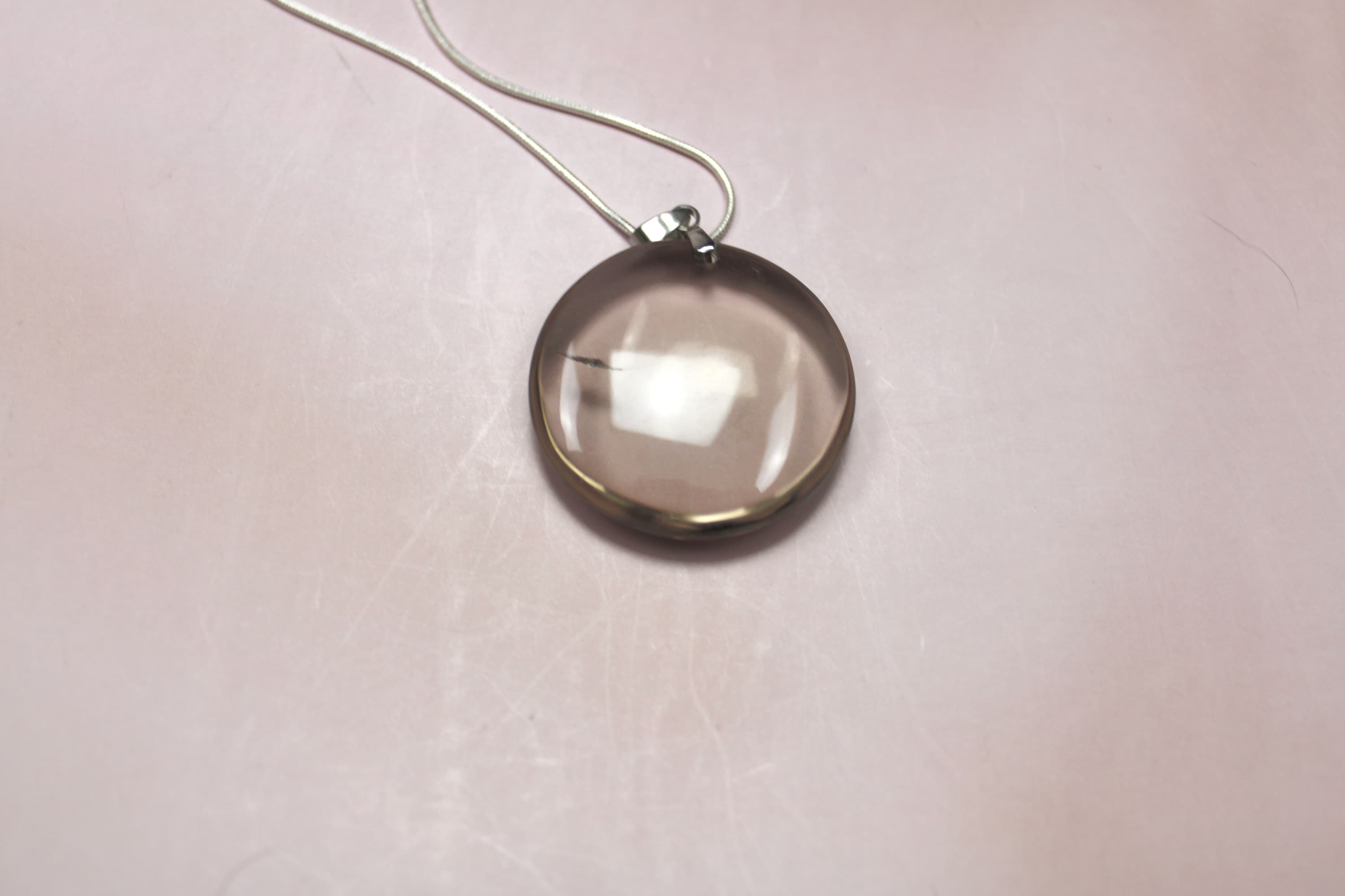 Smoky Quartz Necklace on a 925 Sterling Silver Chain