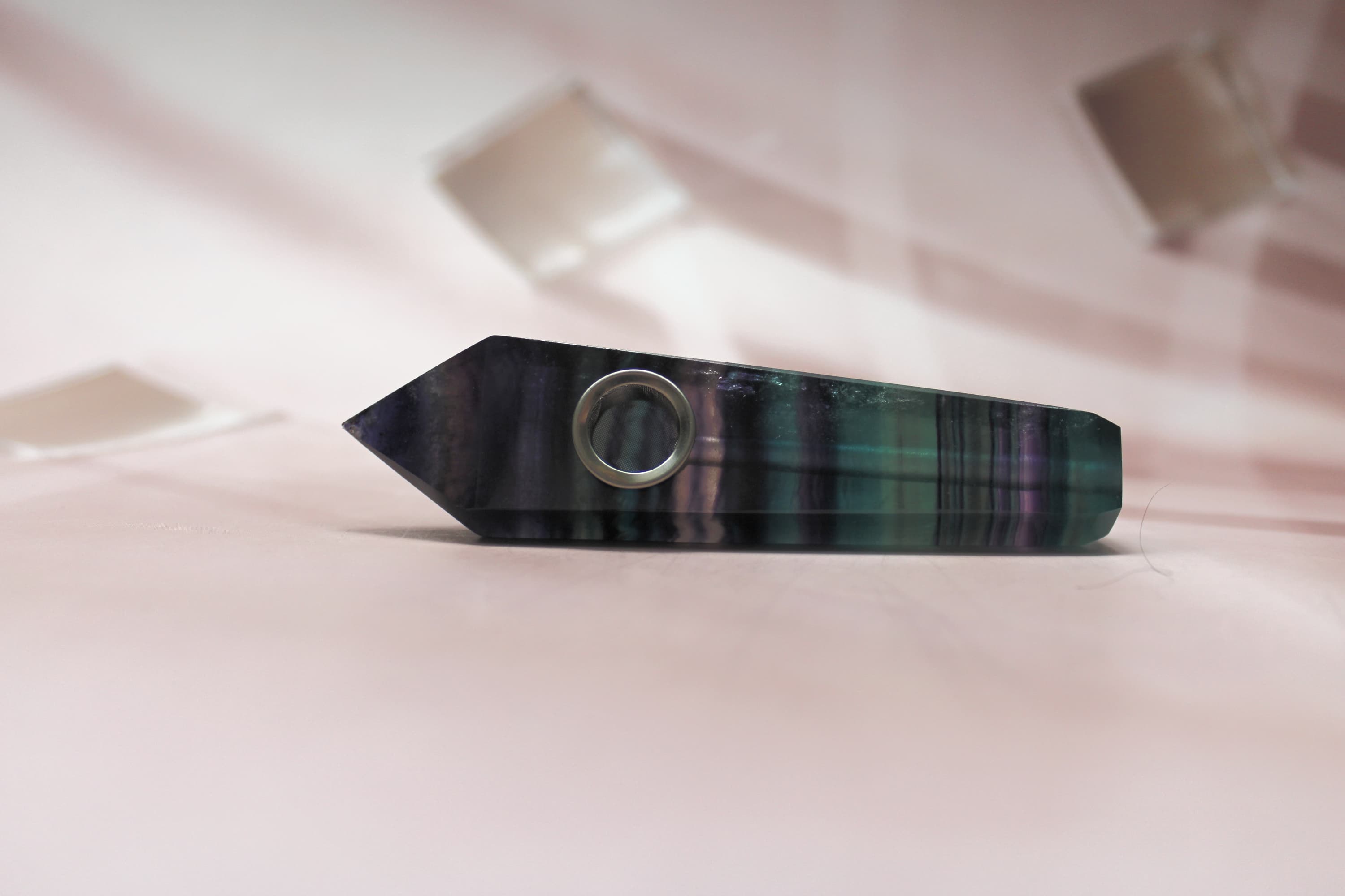 Fluorite Natural Herb Pipe