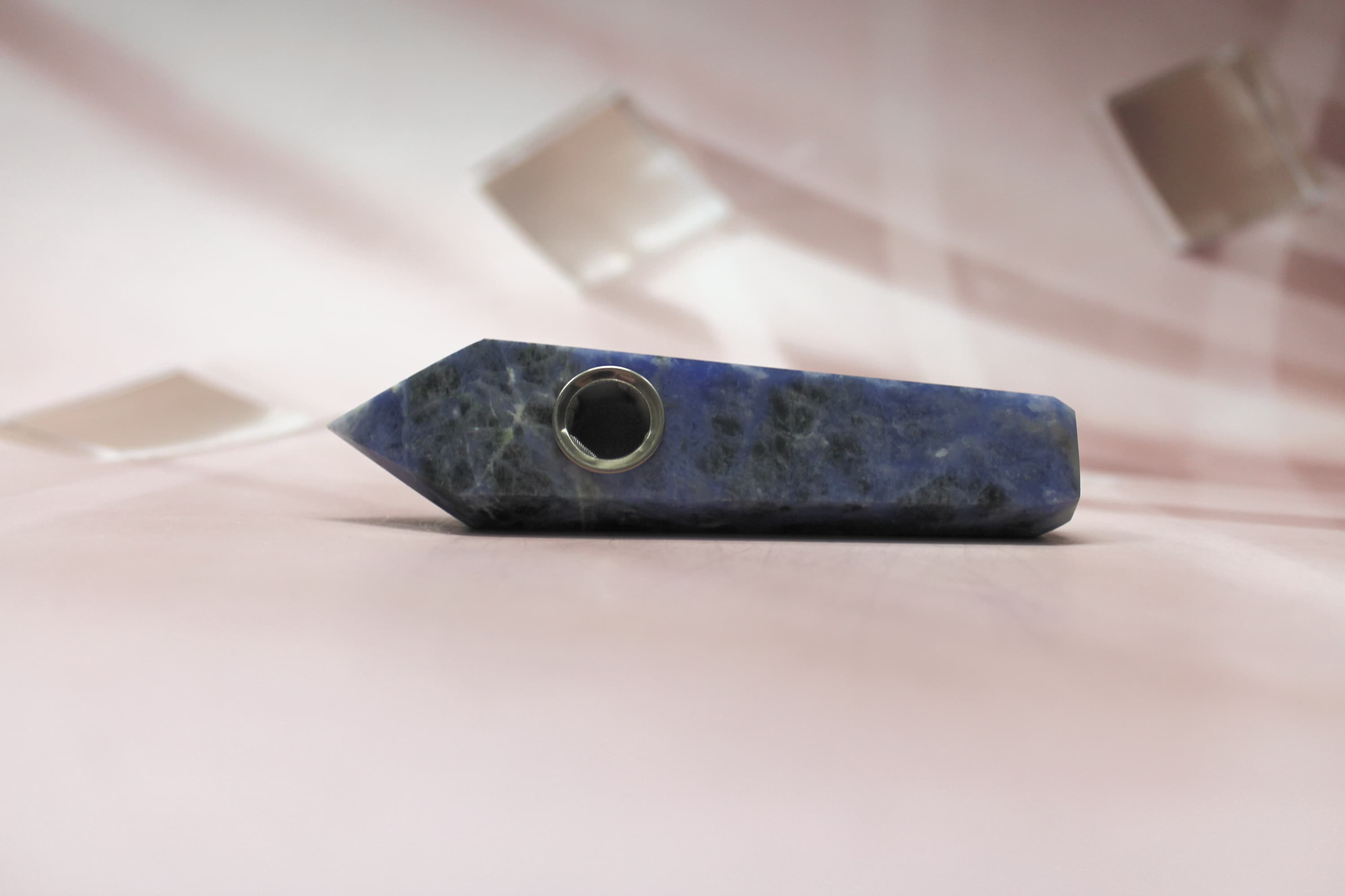 Sodalite Natural Herb Pipe - Image 1