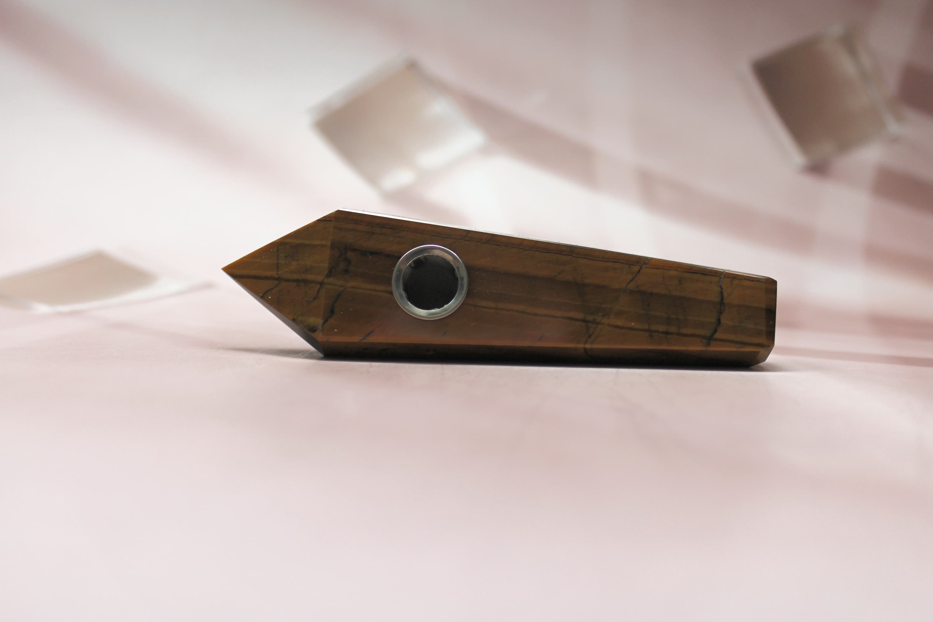 Tiger Eye Natural Herb Pipe - Image 1