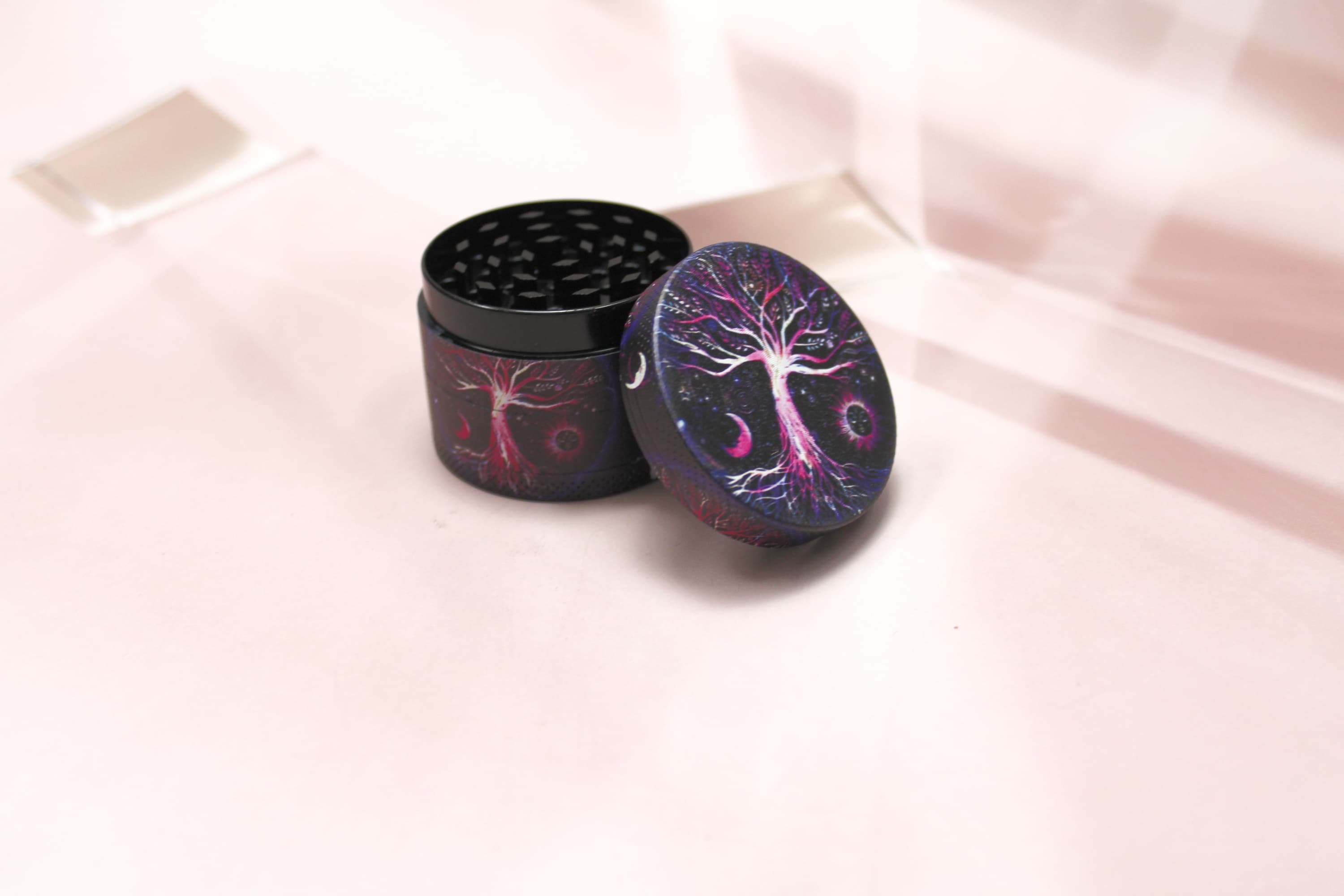 Electrified Tree of Life with Sun and Moon Natural Herb Grinder