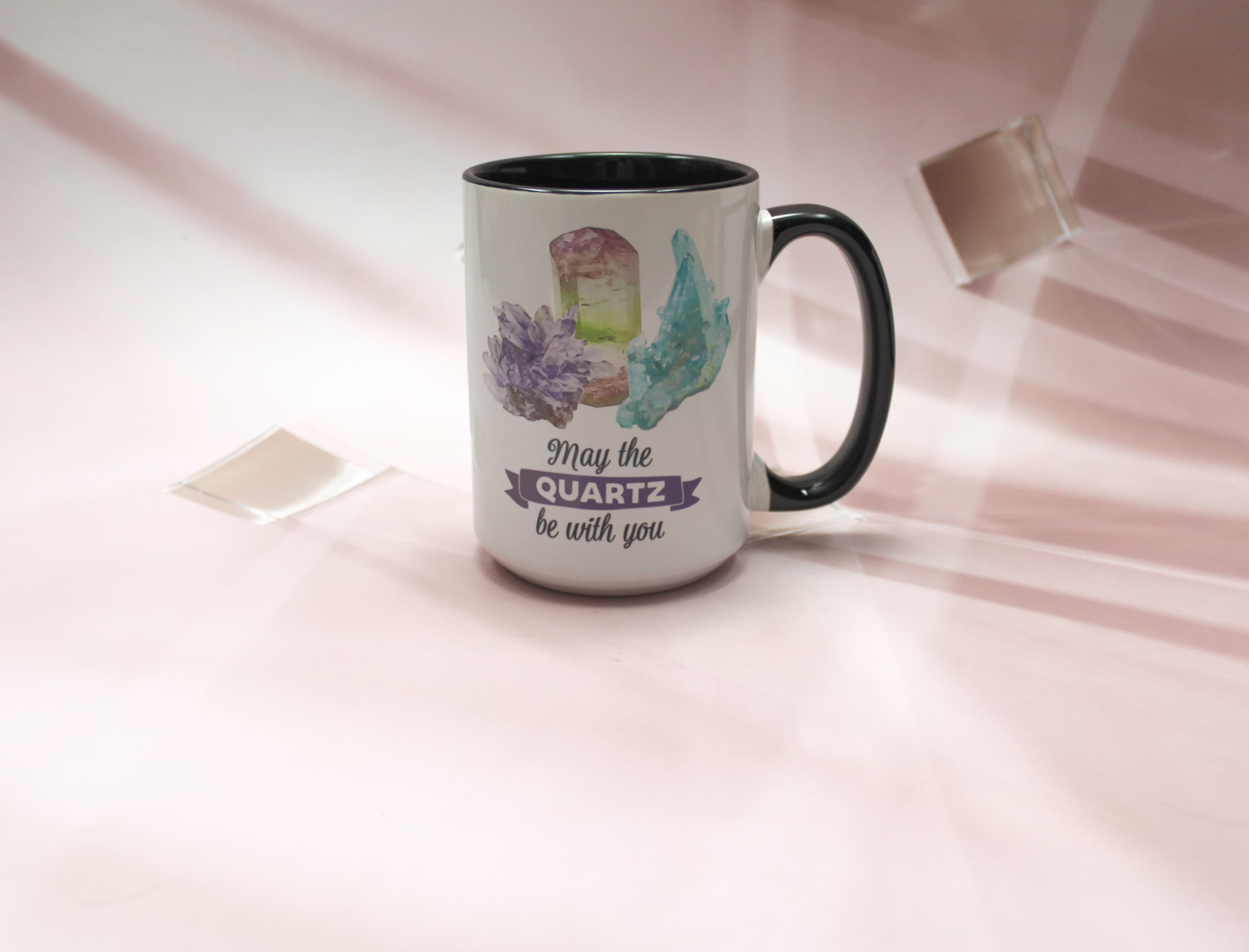 May The Quartz Be With You 15oz Black Coffee Mug
