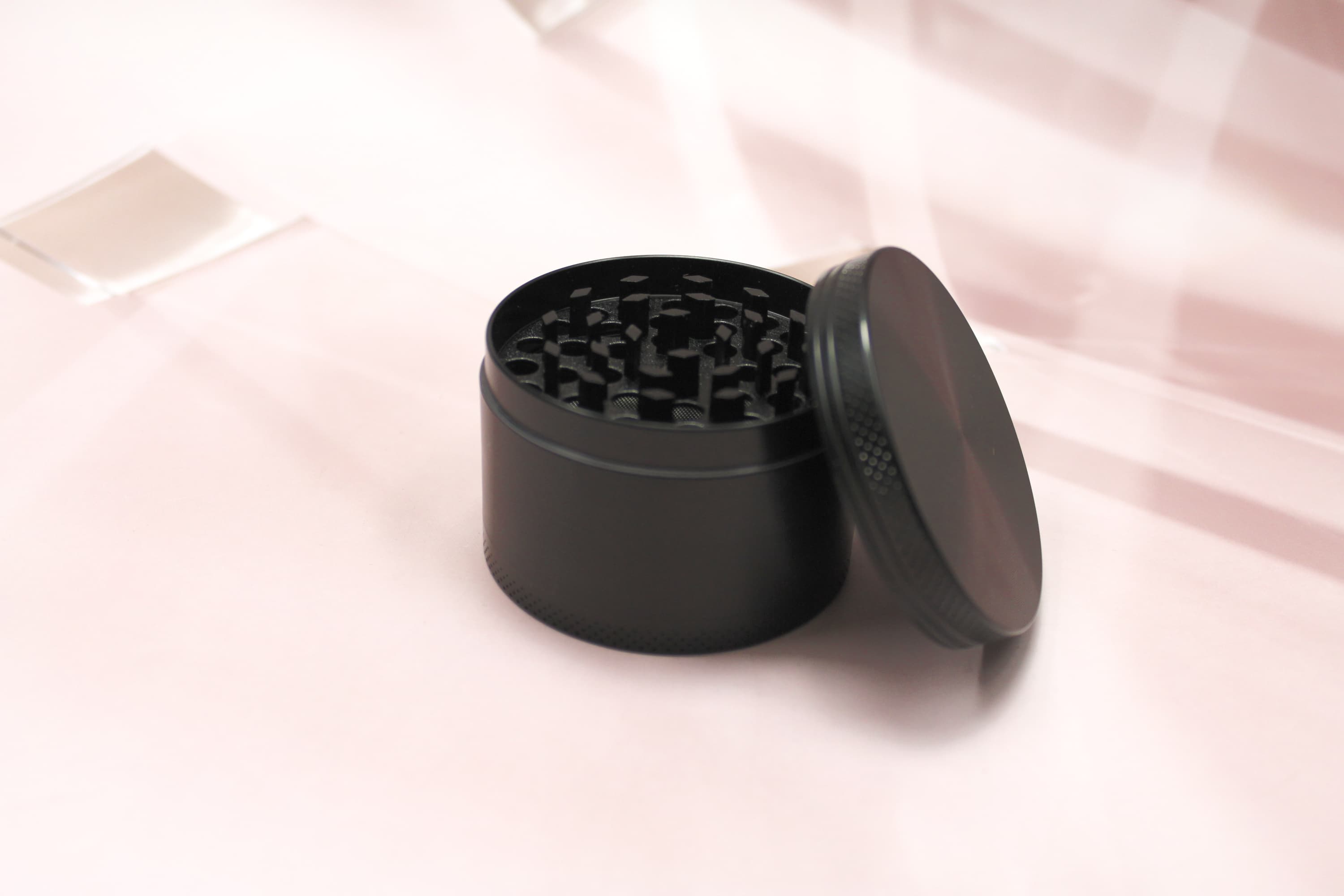 Large Black Natural Herb Grinder - Image 1