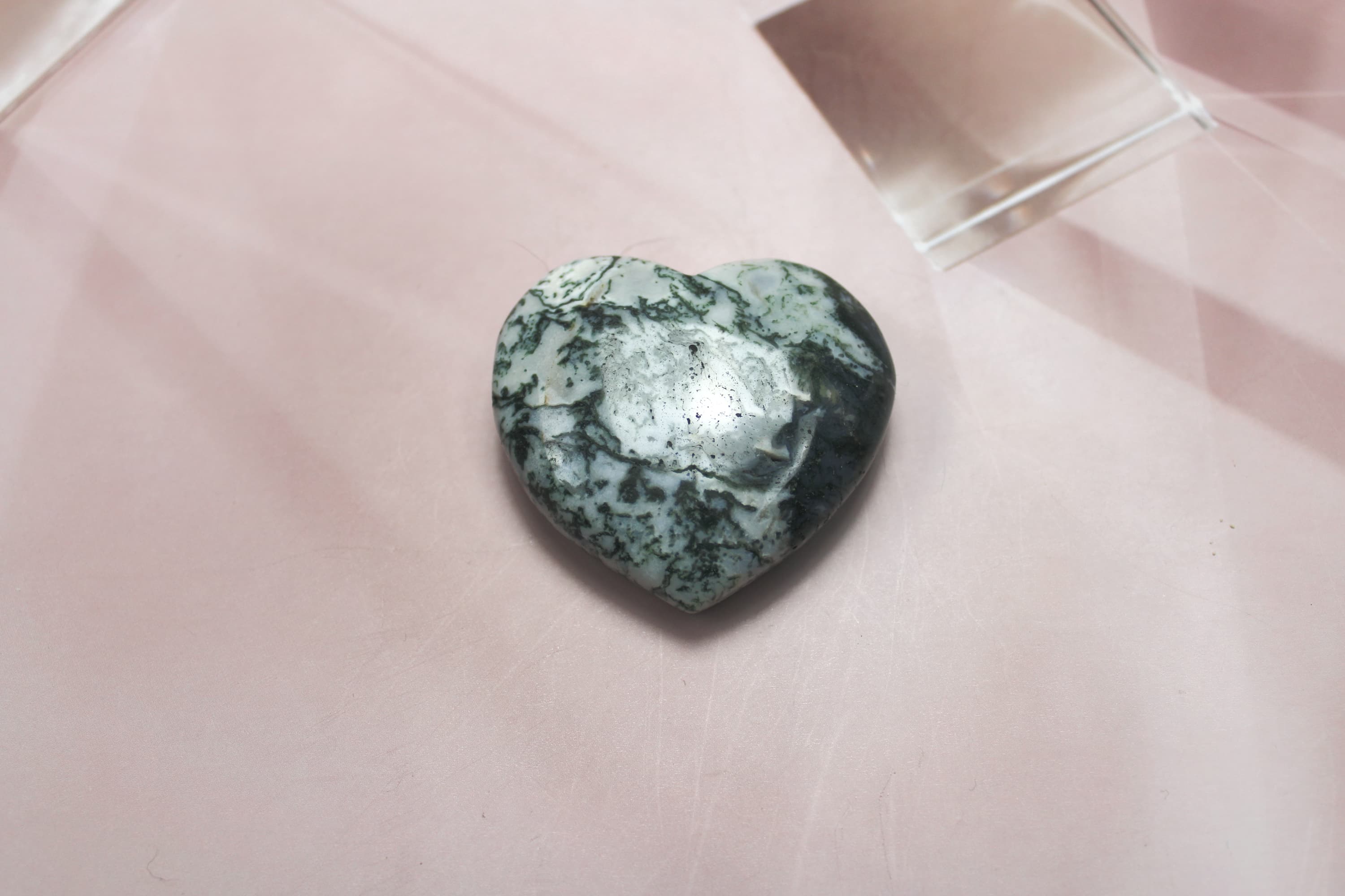 Moss Agate Heart - Image 1