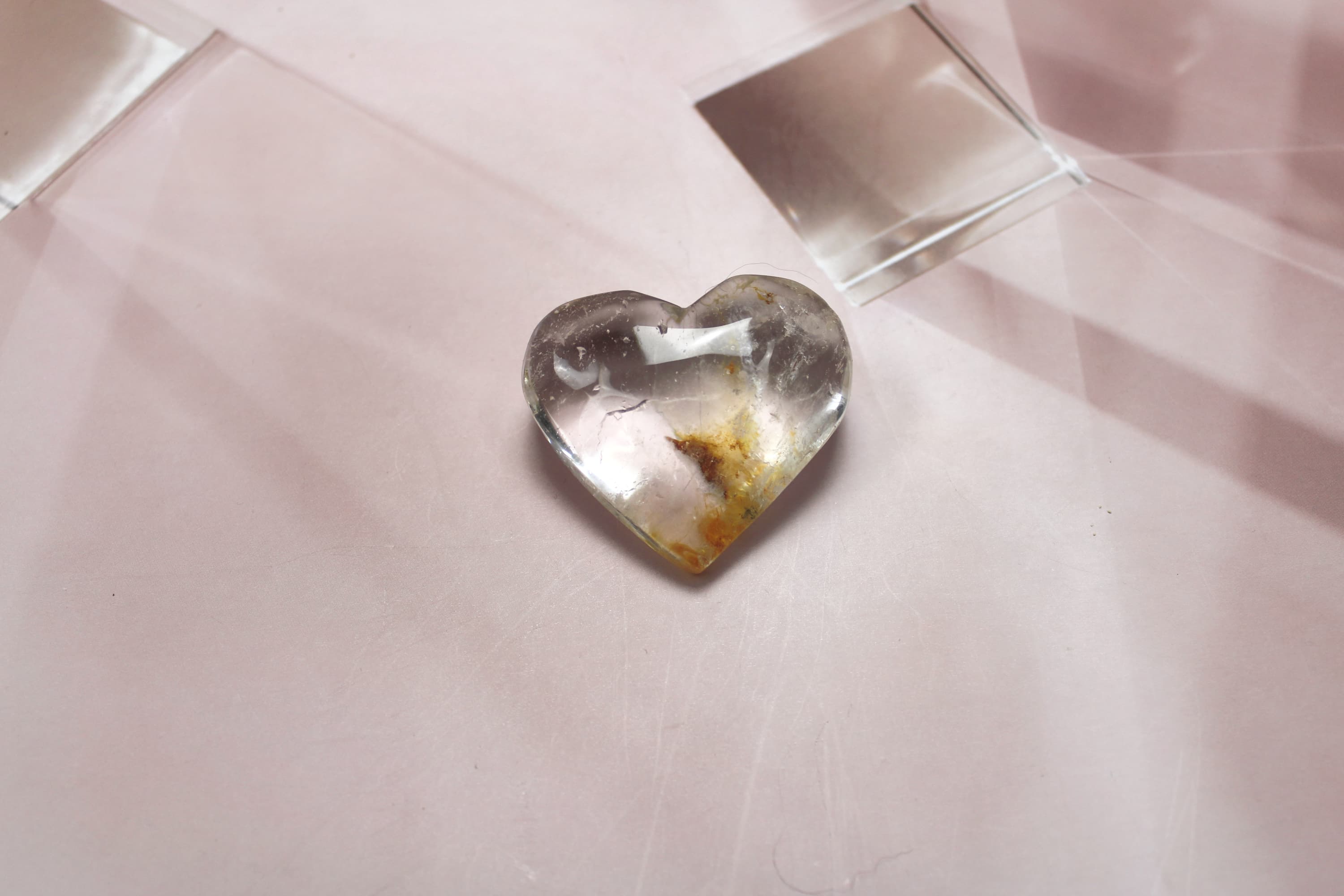 Hematoid Quartz Puffy Heart - Image 1