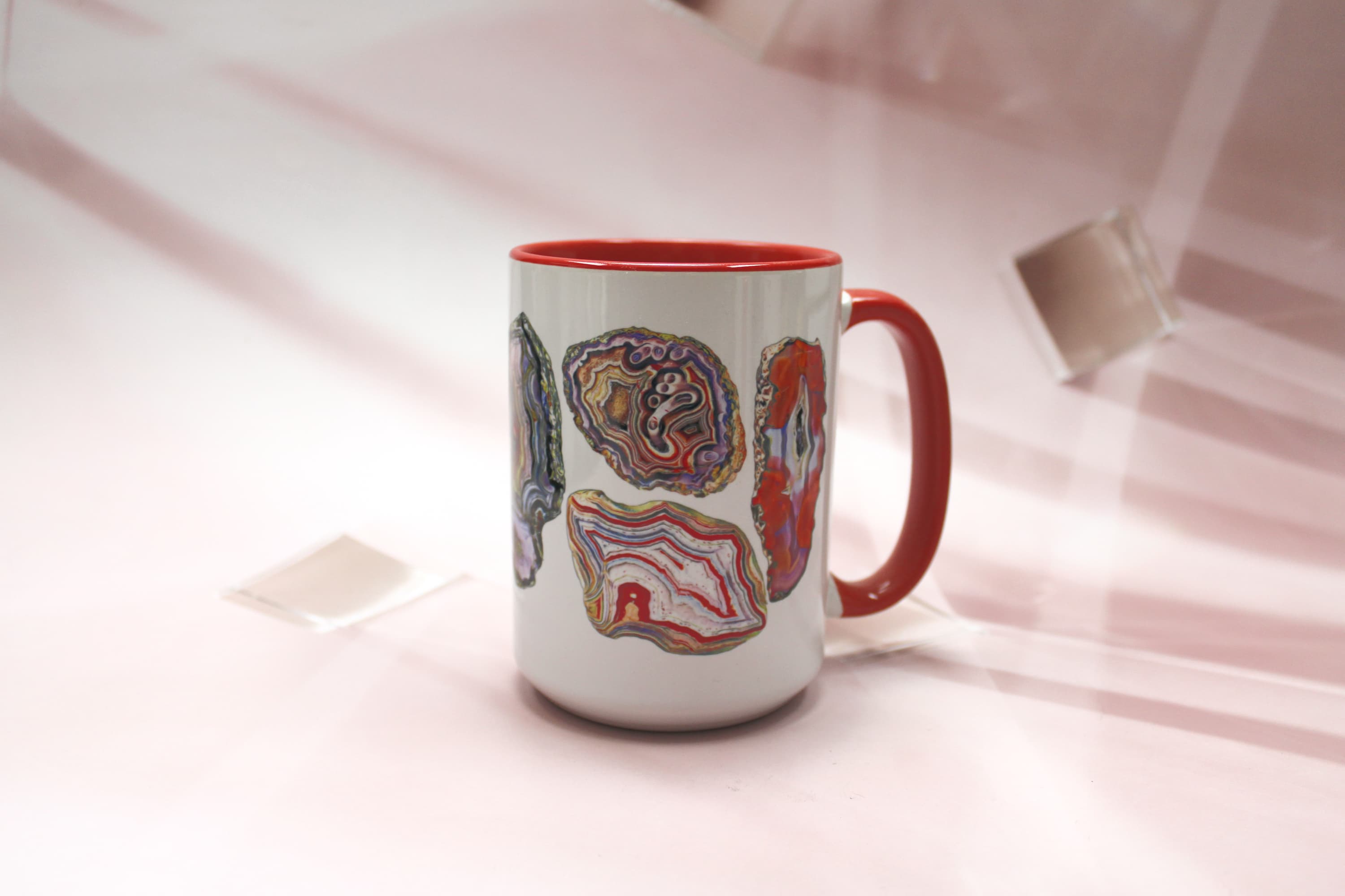 15oz Red Crystal Agate Mug