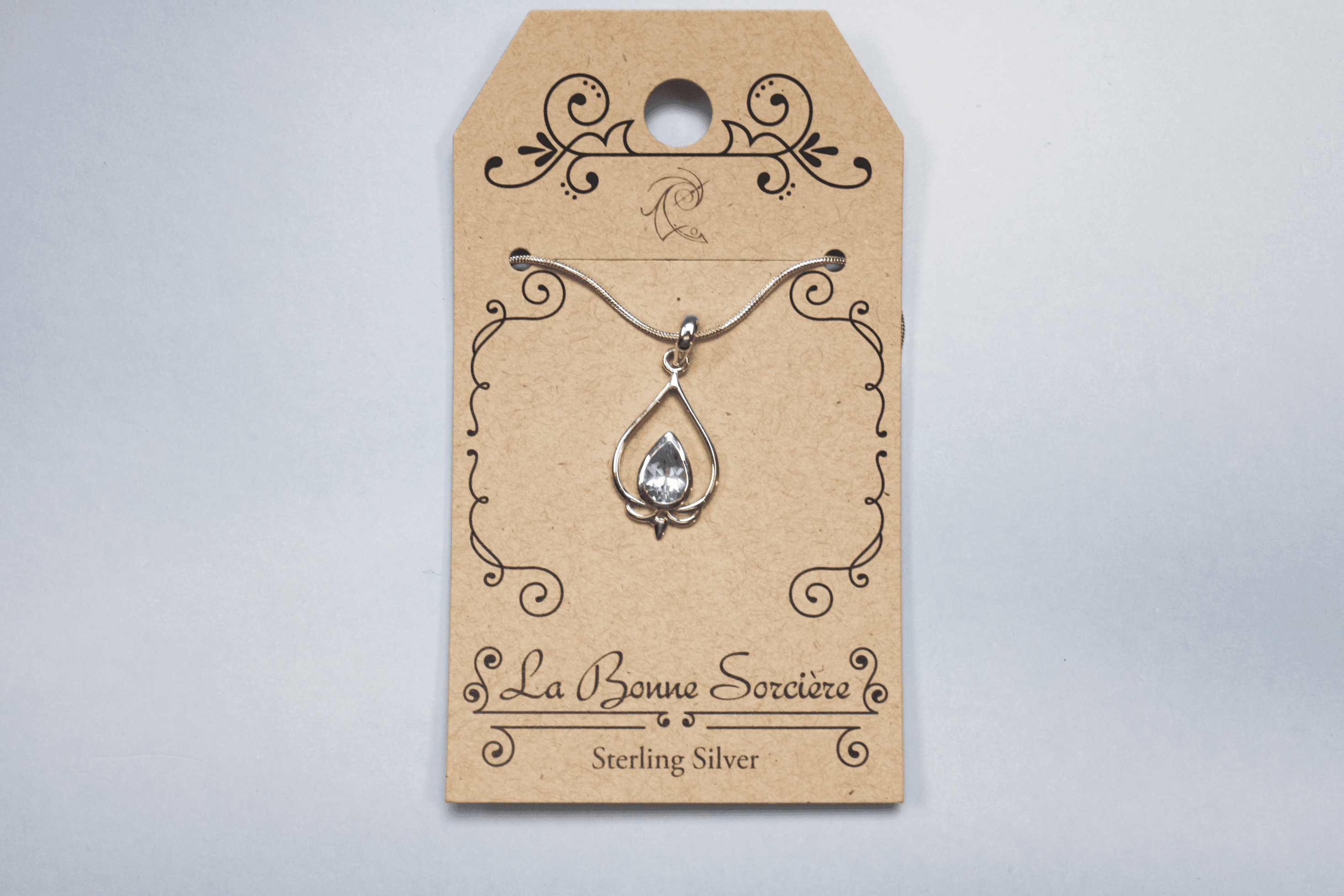 925 Sterling Silver Blue Topaz Lotus Necklace - Image 1