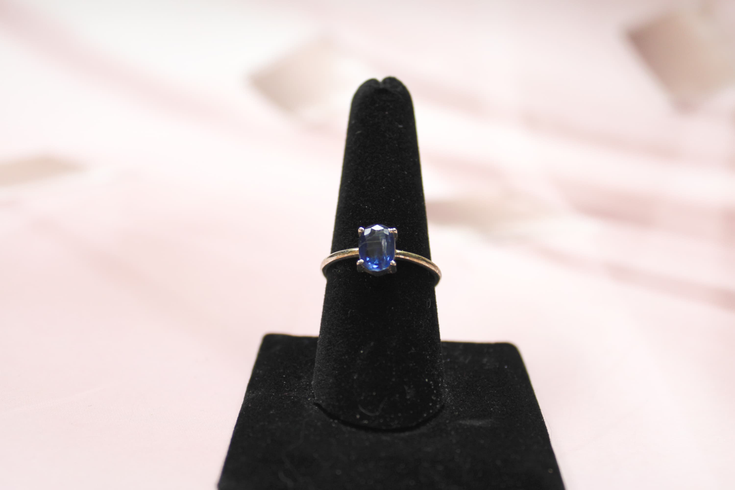 925 Sterling Silver Blue Kyanite Solitaire Ring