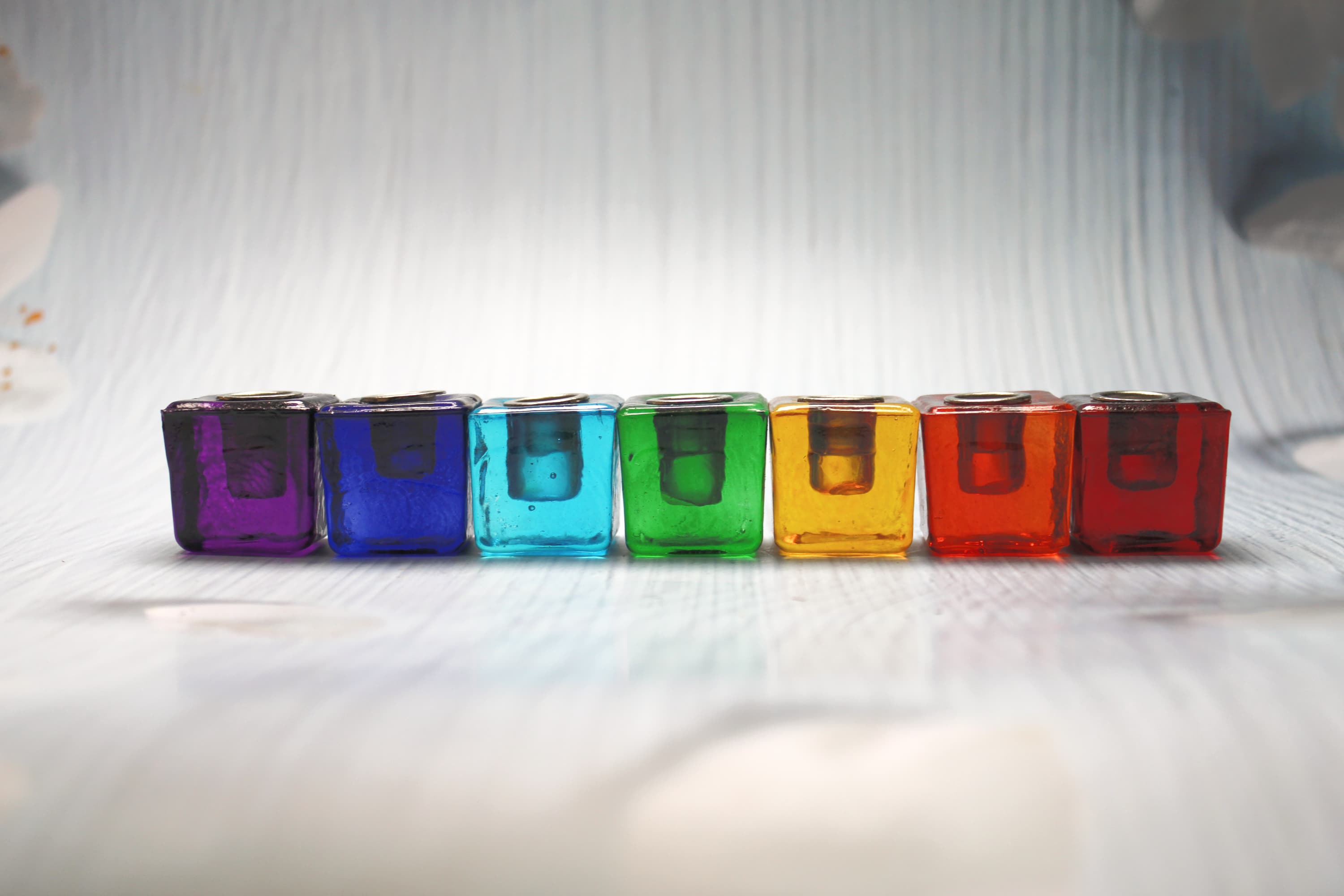 7 Chakra Candle Holder Set