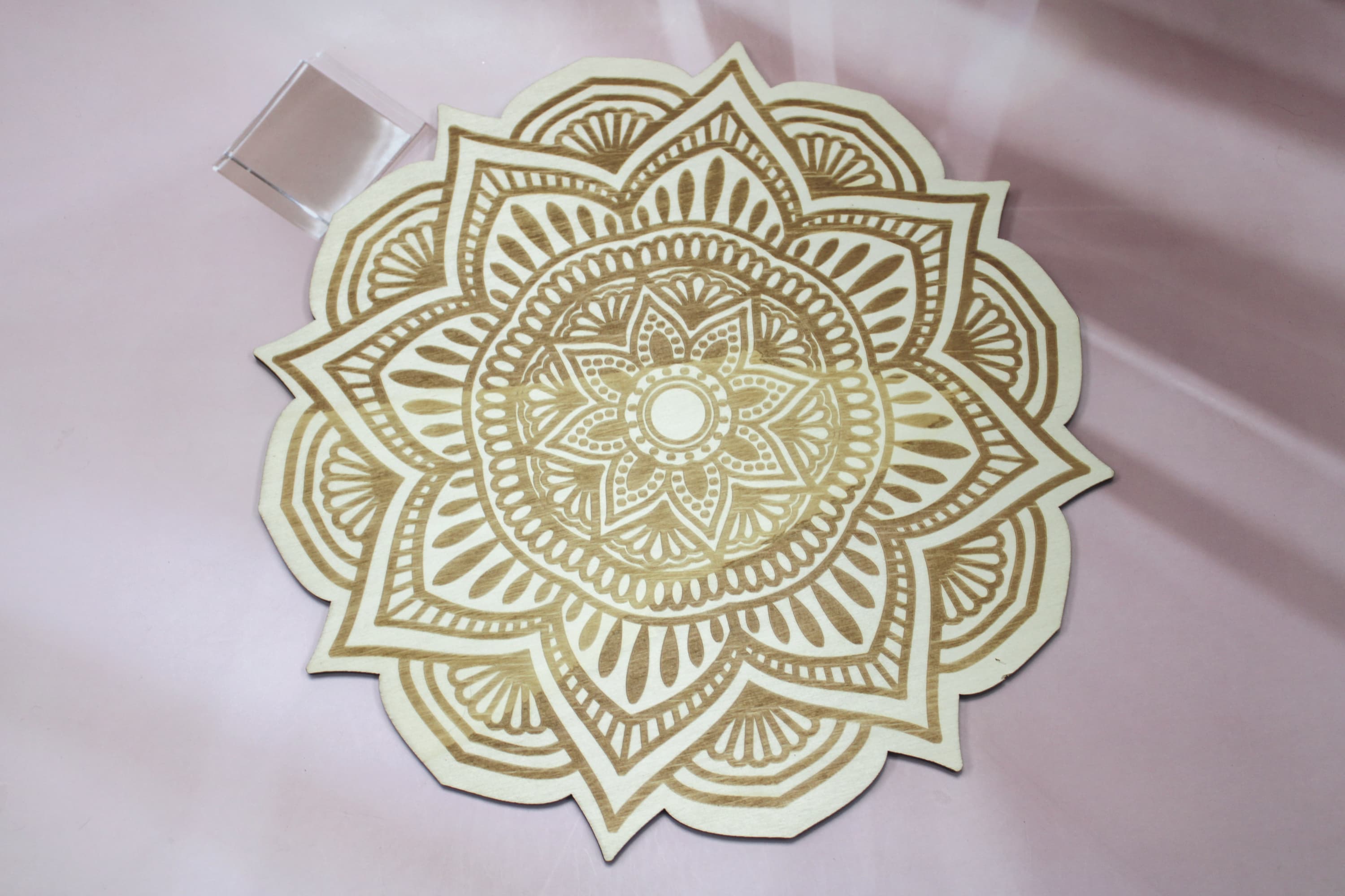 Mandala Wood Crystal Grid Board - Image 1