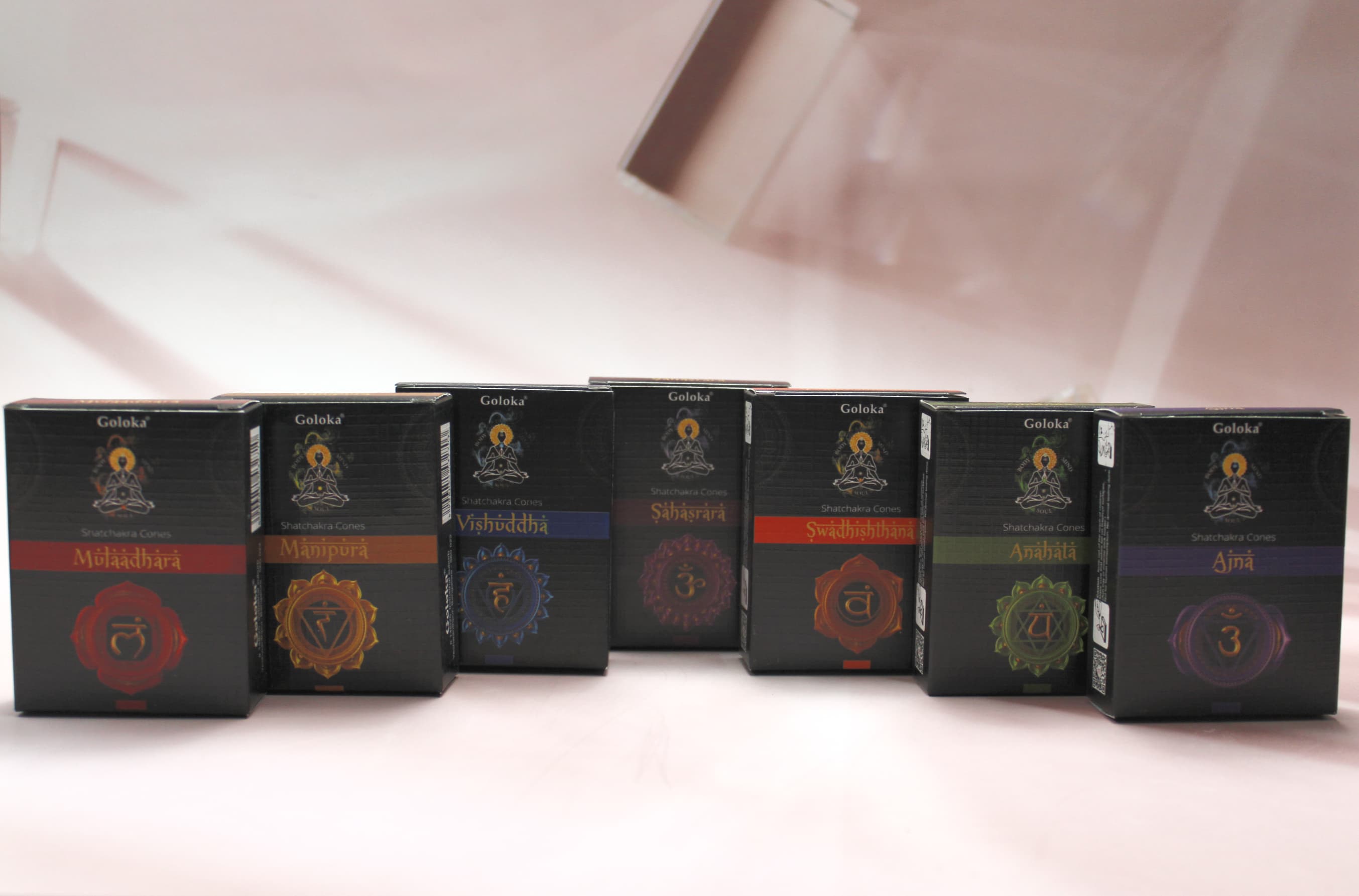 7 Chakra Incense Cones Set - Image 1