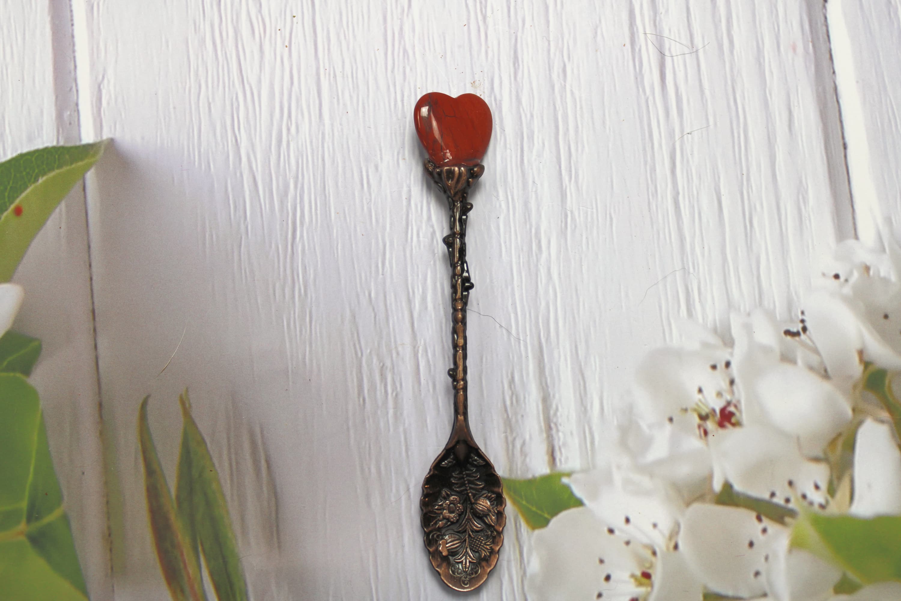 Antique Carnelian Crystal Spoon - Image 1