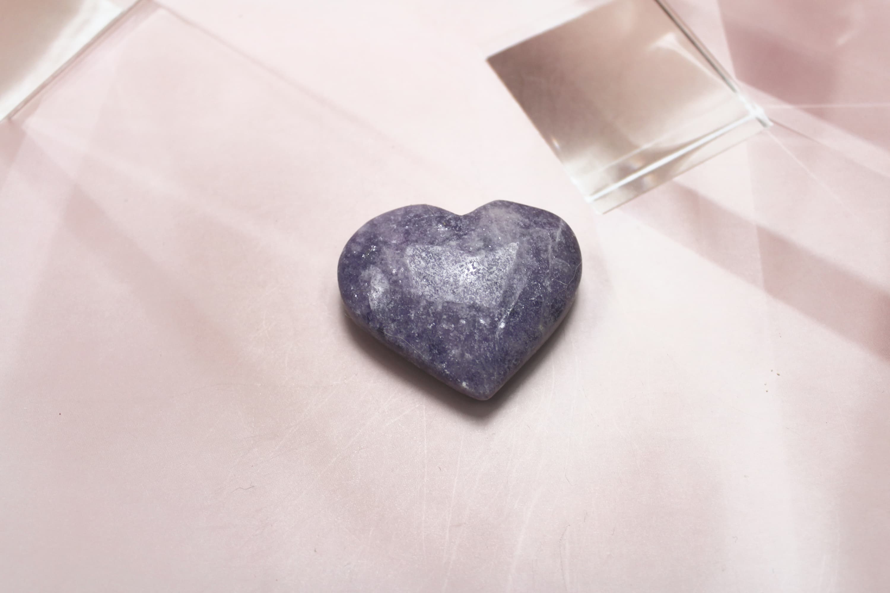 Lepidolite Heart