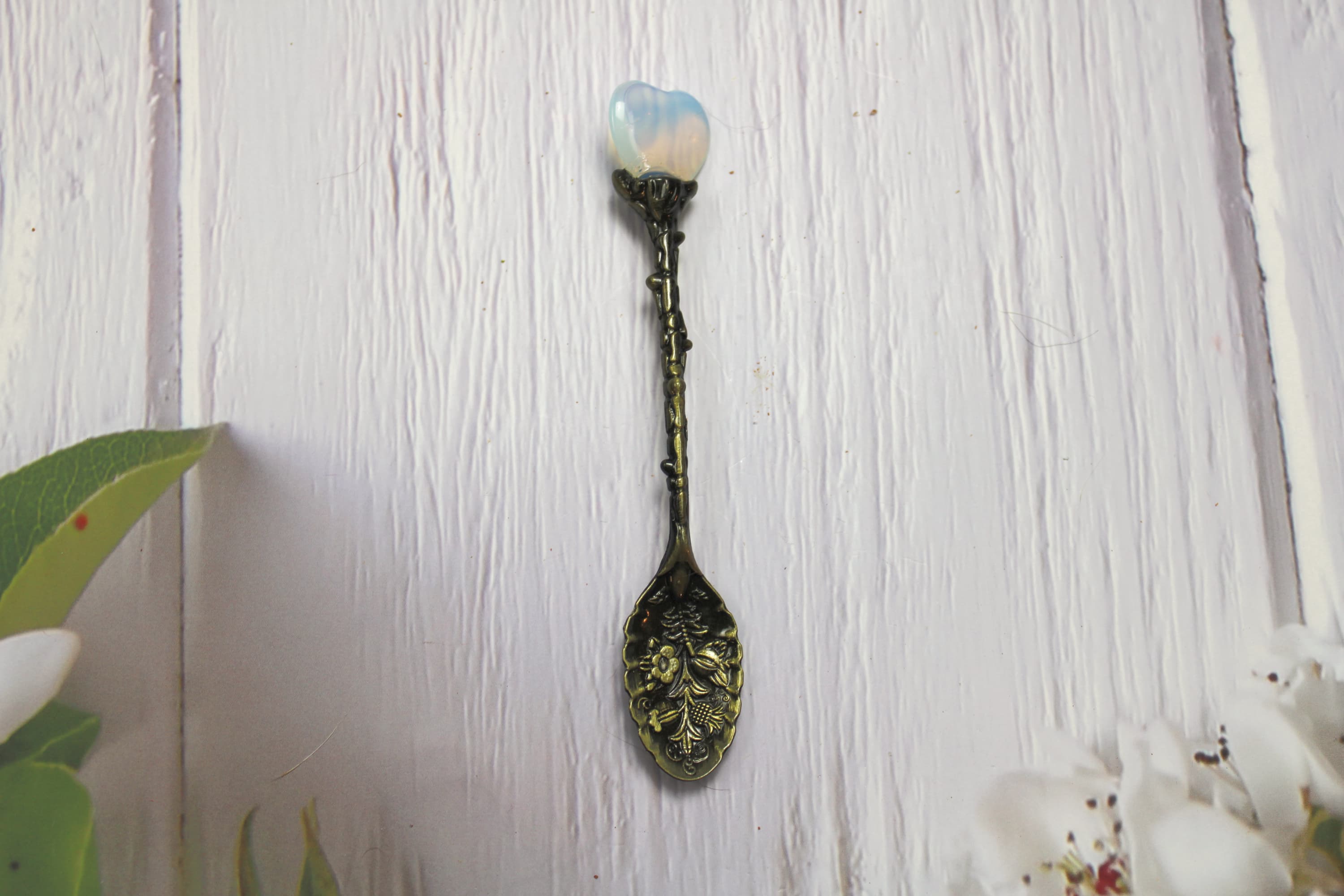 Antique Opalite Crystal Spoon - Image 1