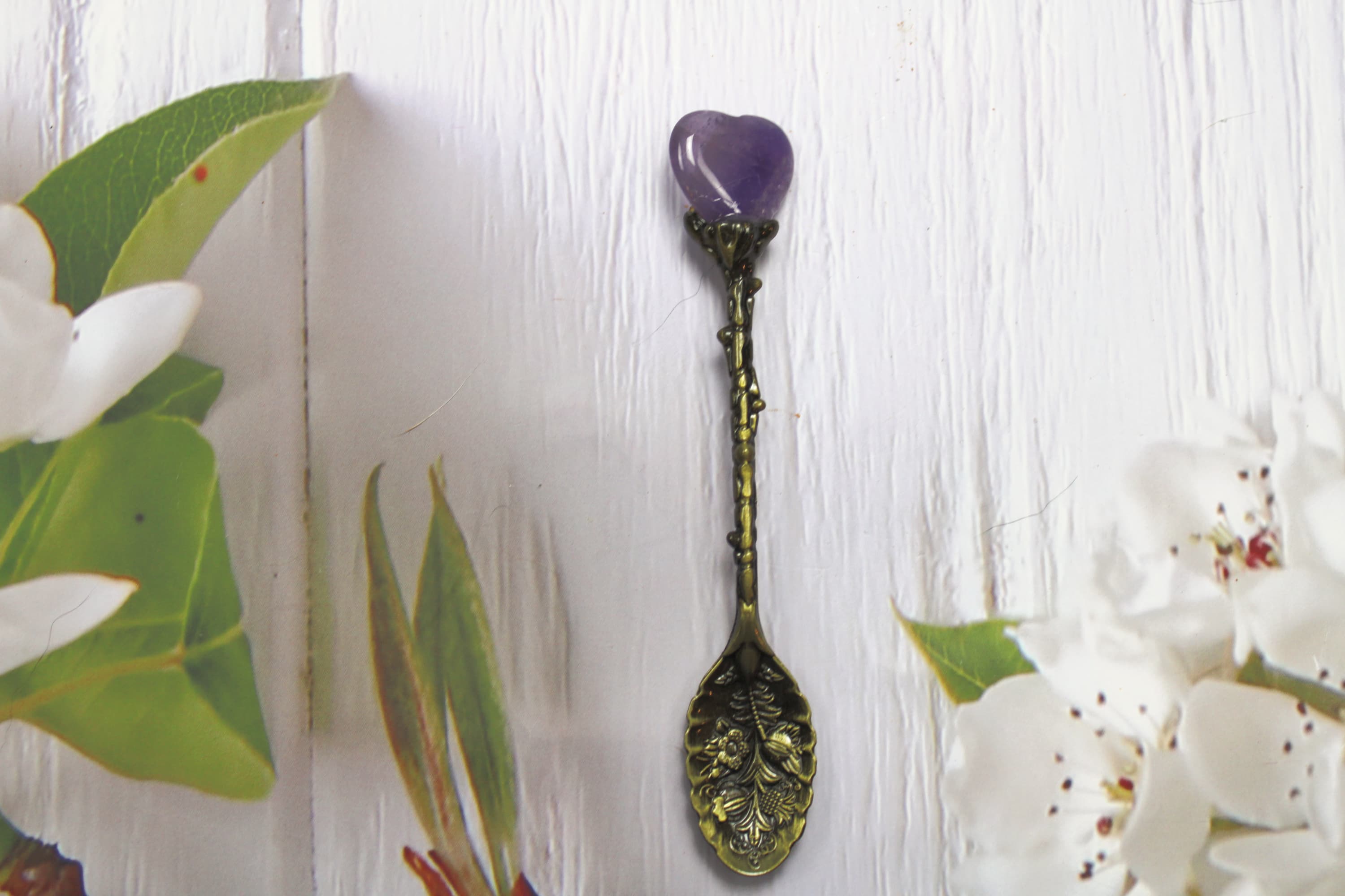 Antique Amethyst Crystal Spoon