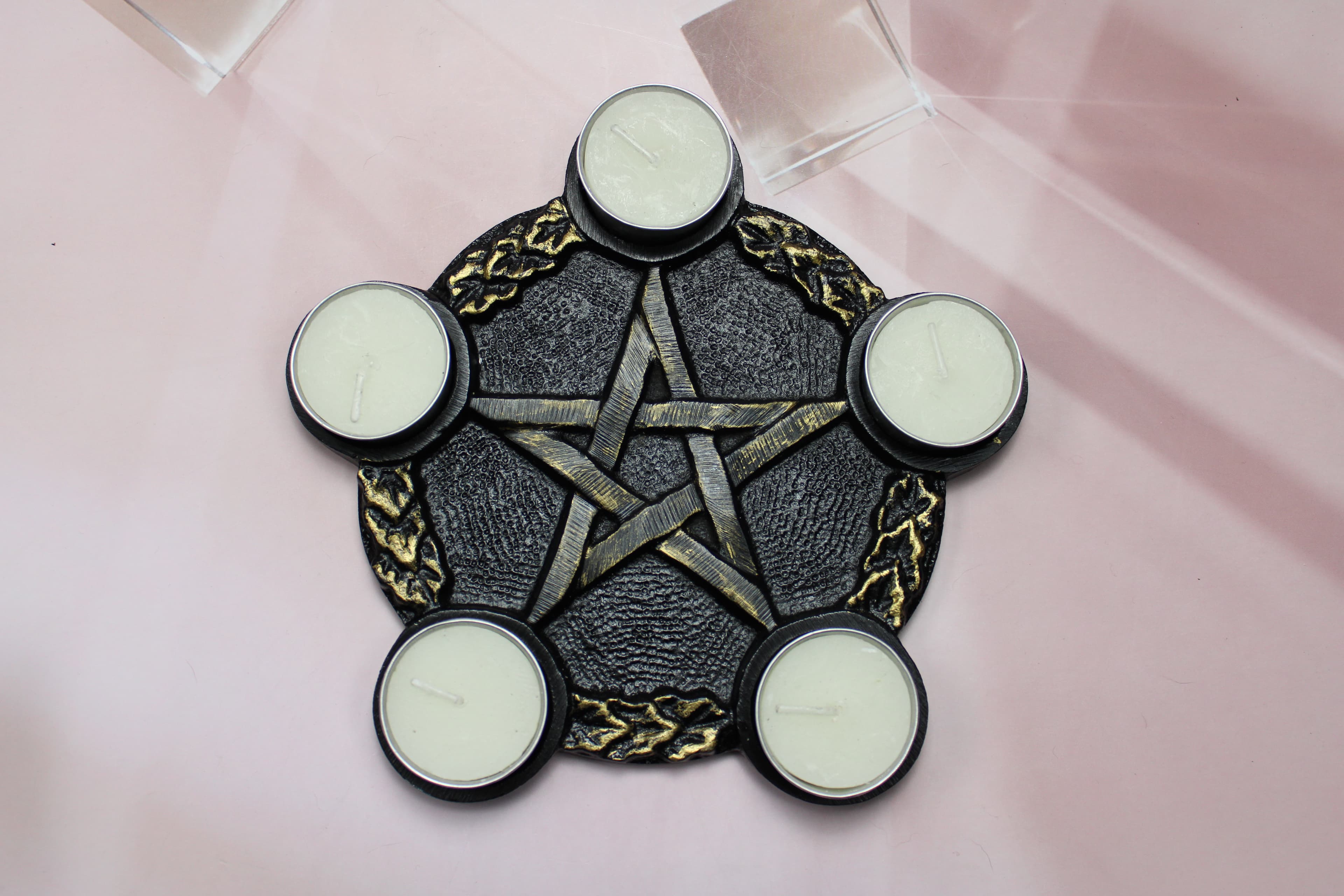 Pentacle 5 Point Tea Lite Candle Holder - Image 1