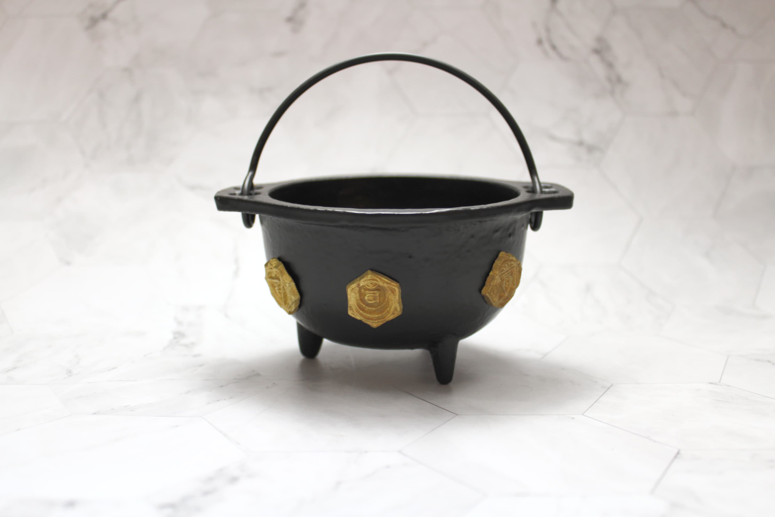 Seven Chakra Cast Iron Cauldron