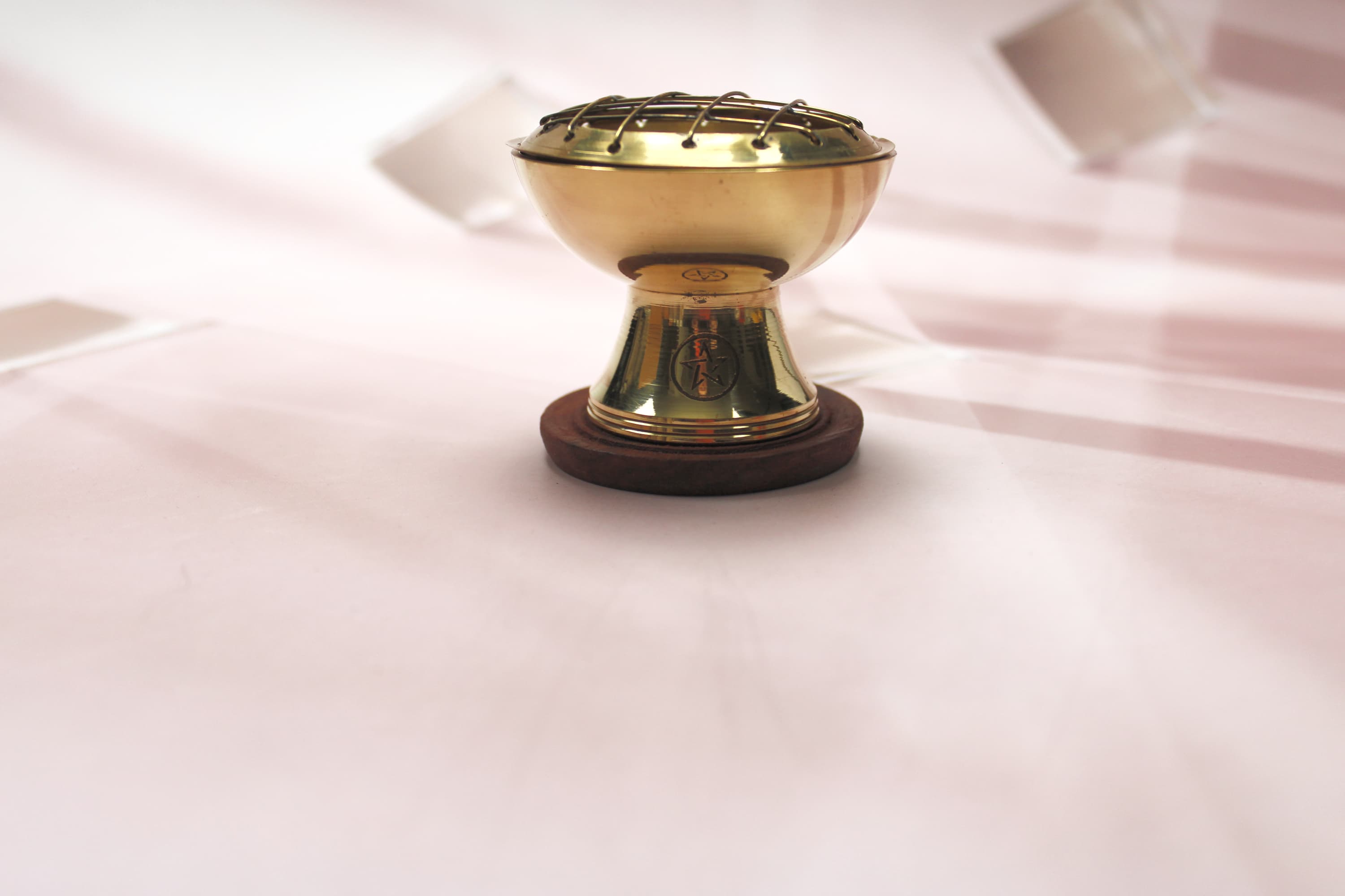 Brass Pentagram Incense Burner - Image 1