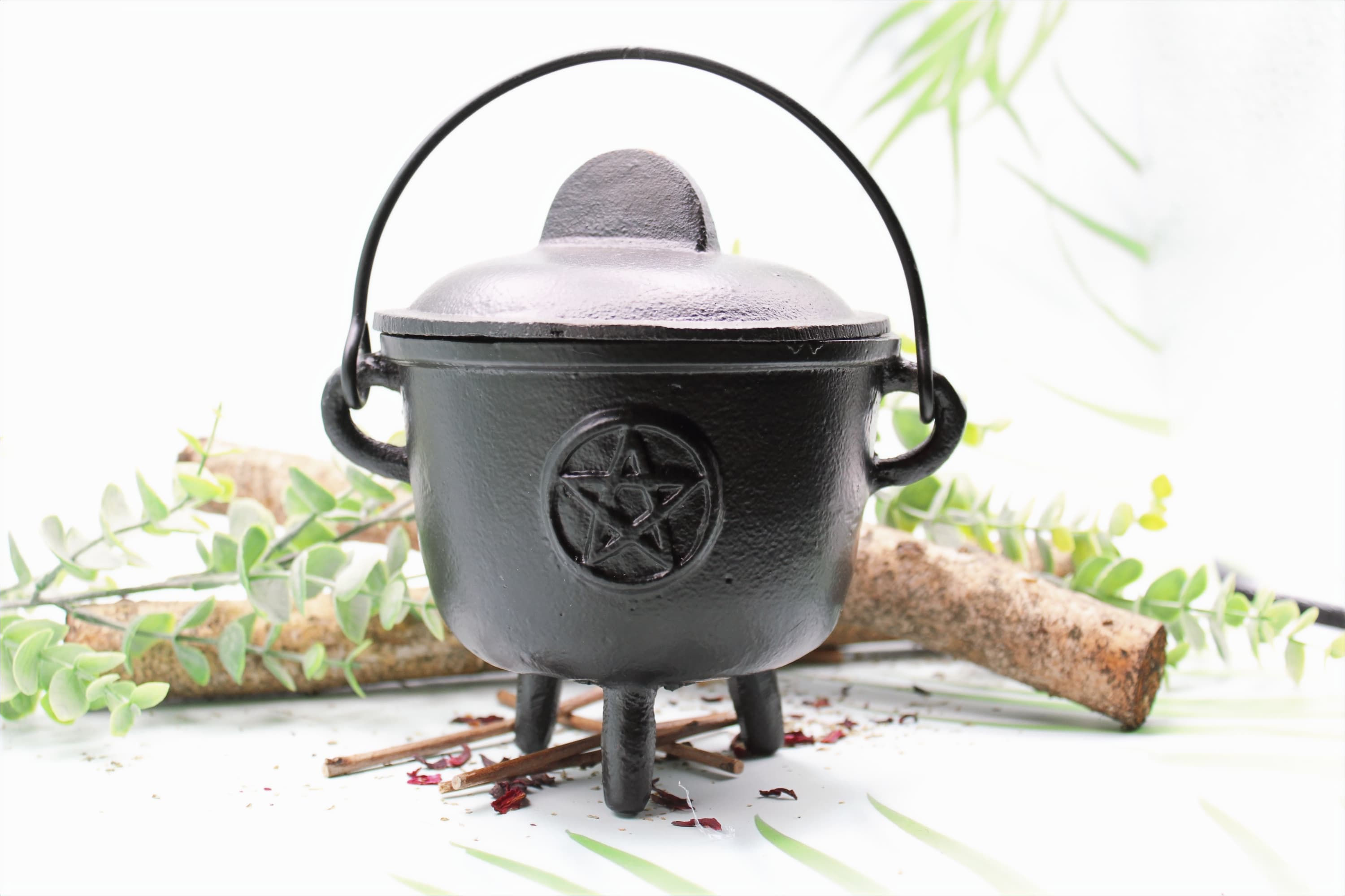 Pentagram Cast Iron Cauldron