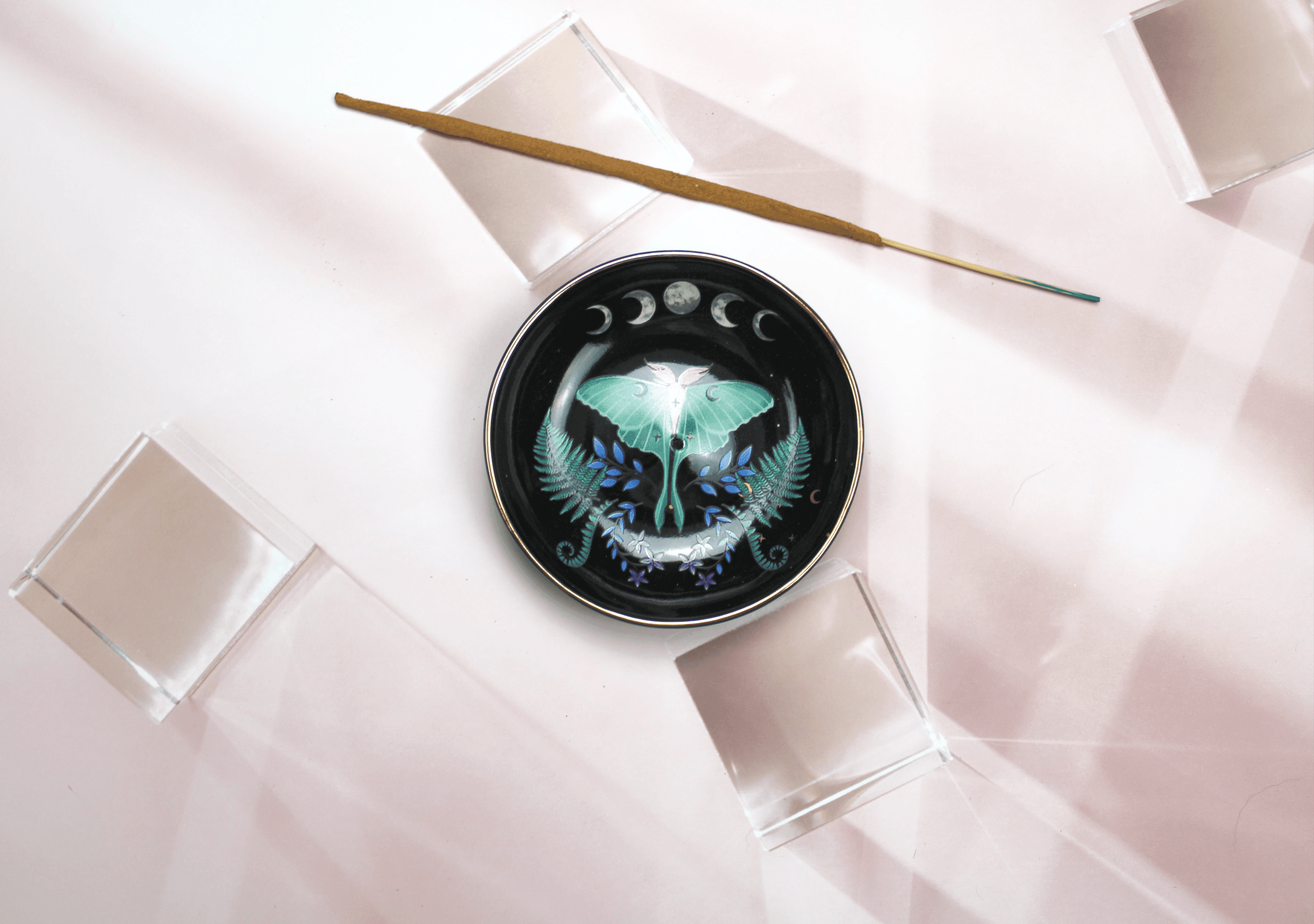 Luna Moth Ceramic Incense Plate