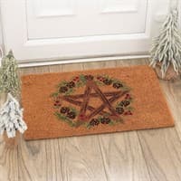 Natural Winter Solstice Pentagram Doormat
