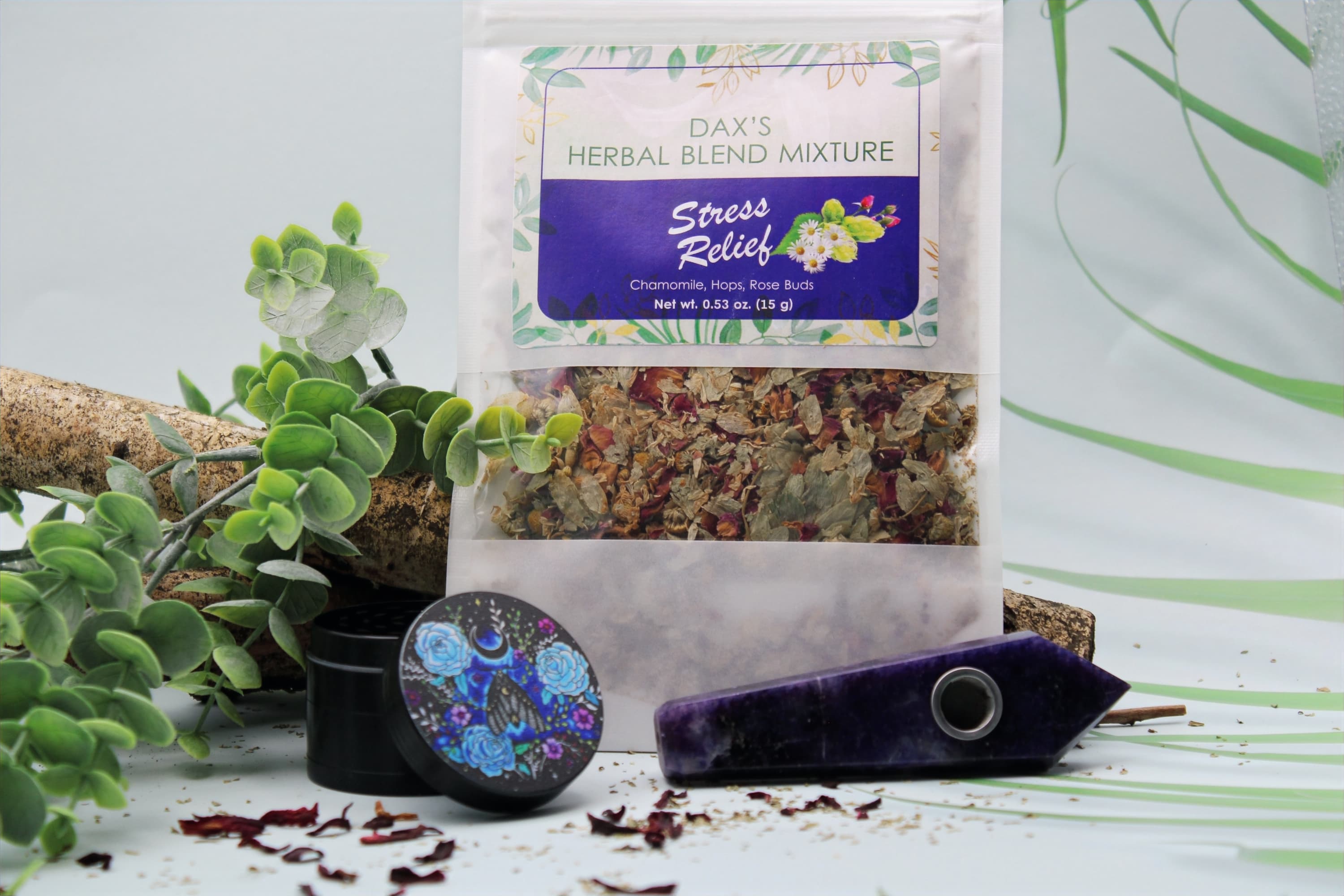 Stress Relief Natural Herbal Smoke Set - Image 1
