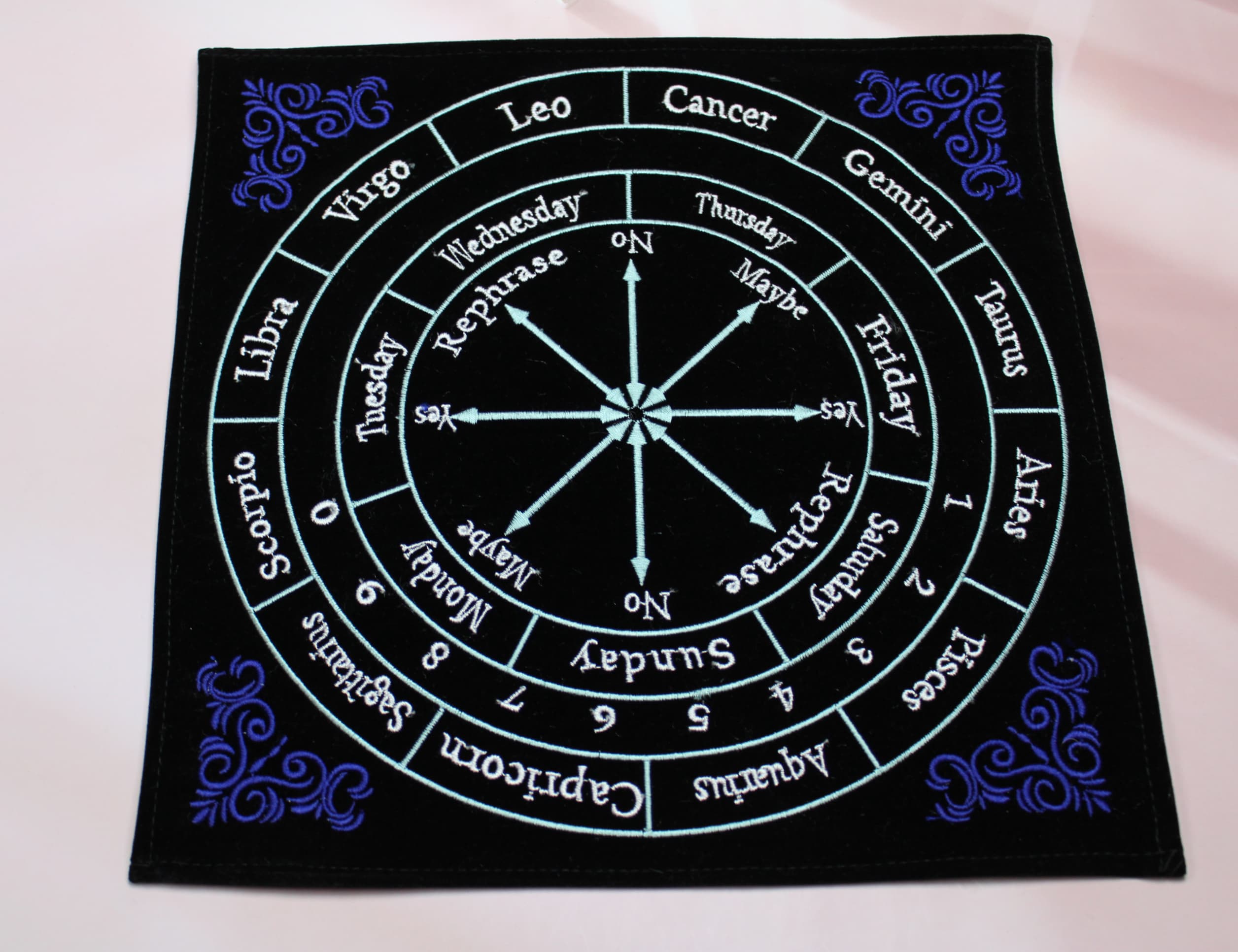 Velvet 8 Point Ouija Style Pendulum Mat - Image 1