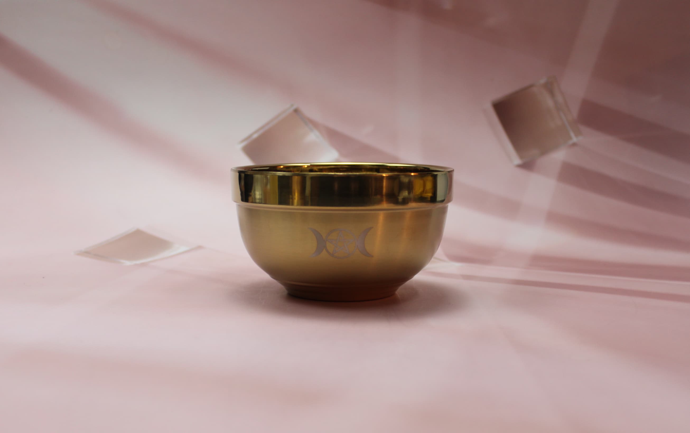 Triple Moon Brass Offering Bowl - Image 1