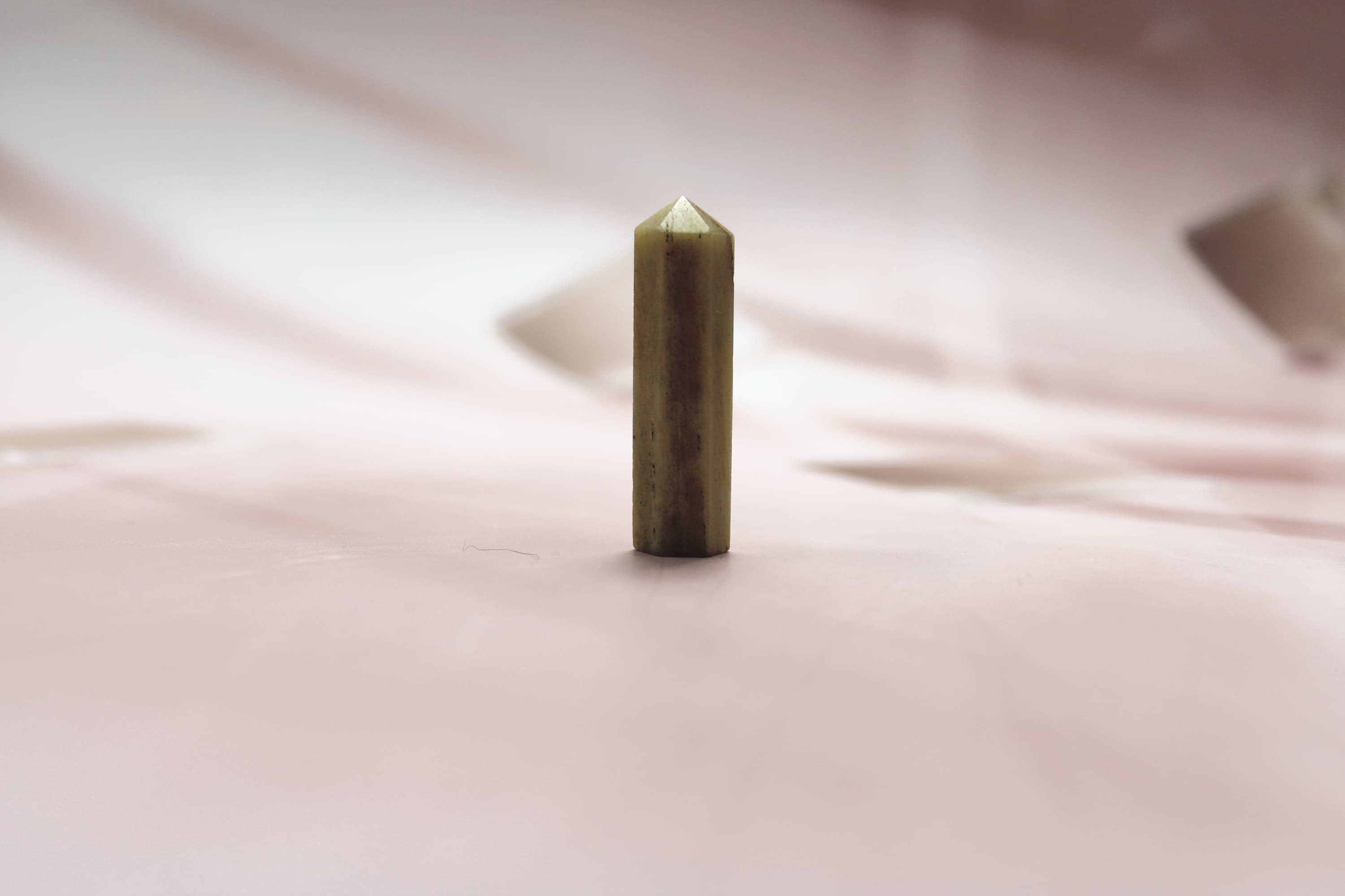 1" Yellow Jasper Mini Pencil Point Tower