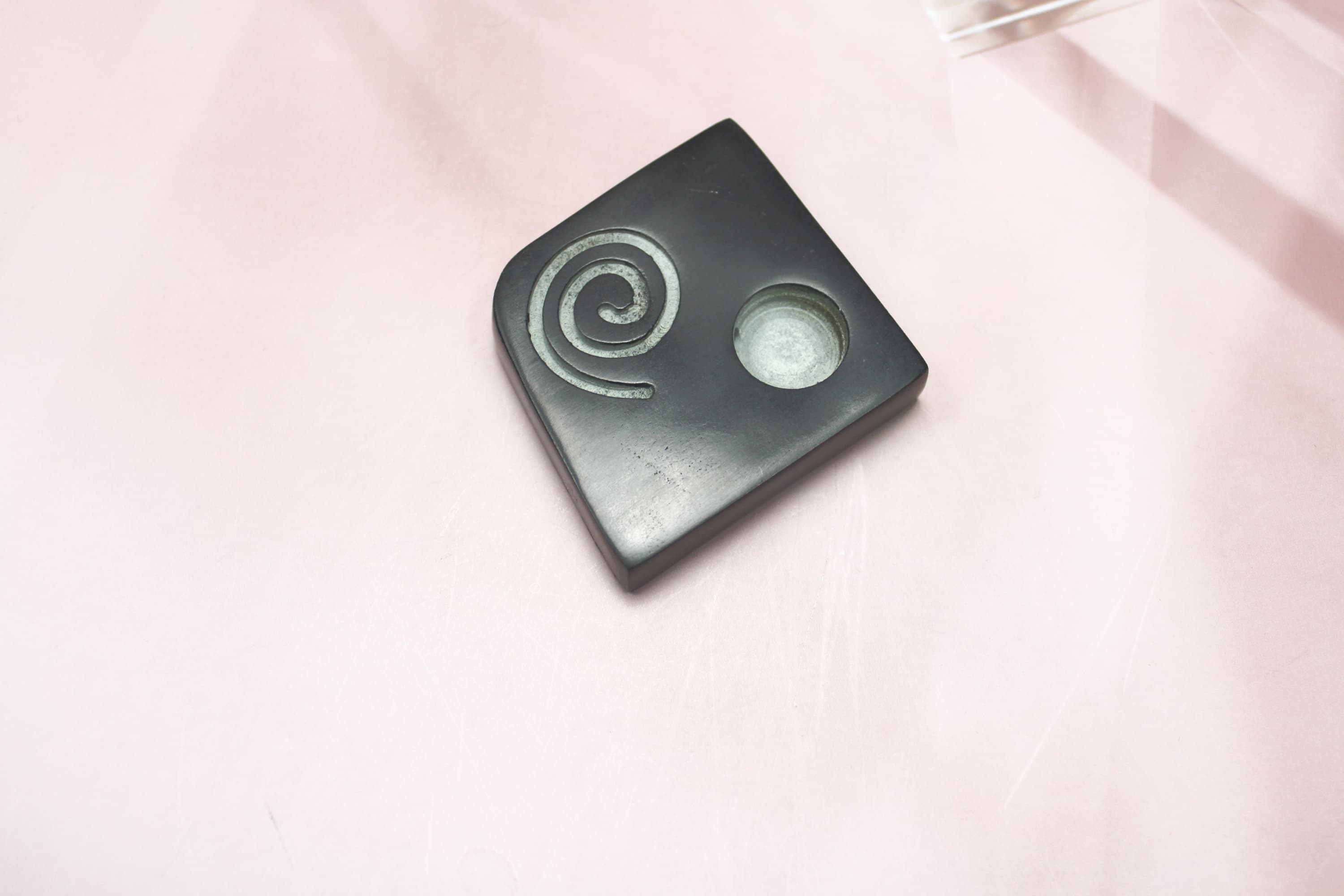 Soap Stone Carved Chime Candle Holder - Image 1