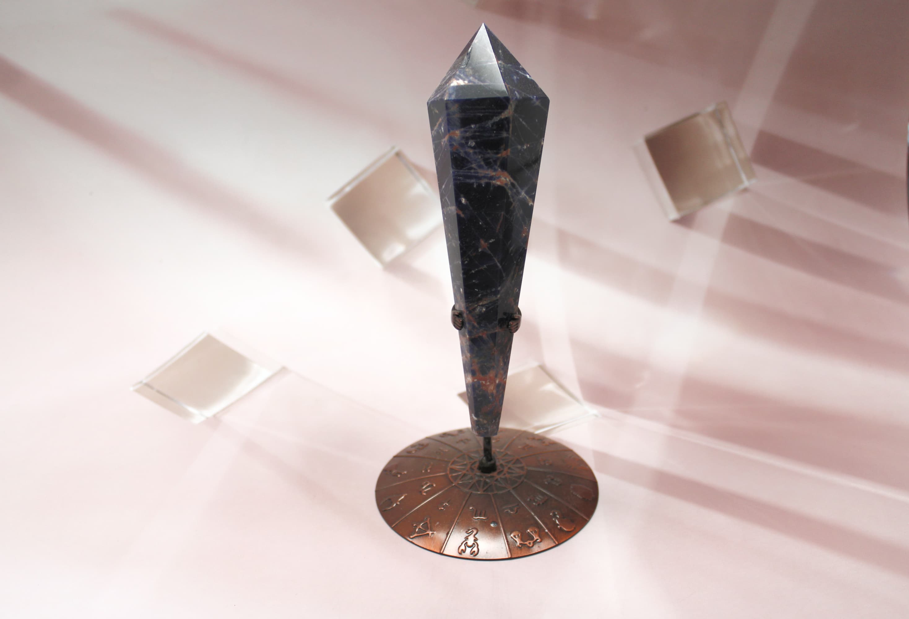 Sodalite Stone Scepter with Stand
