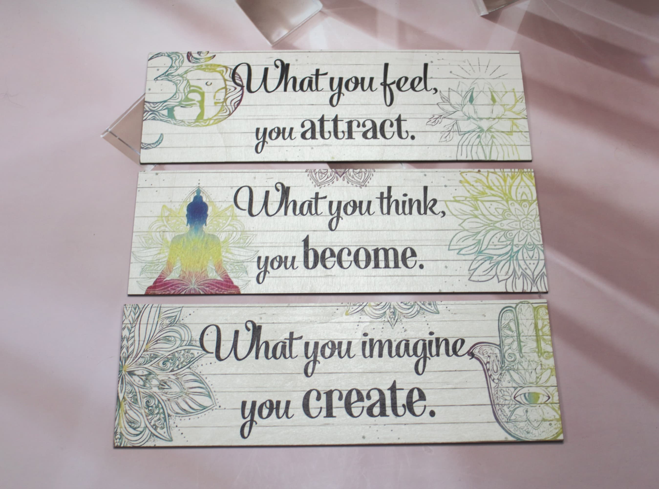 3 Piece Inspirational Manifestation Wall Hanging - Image 1