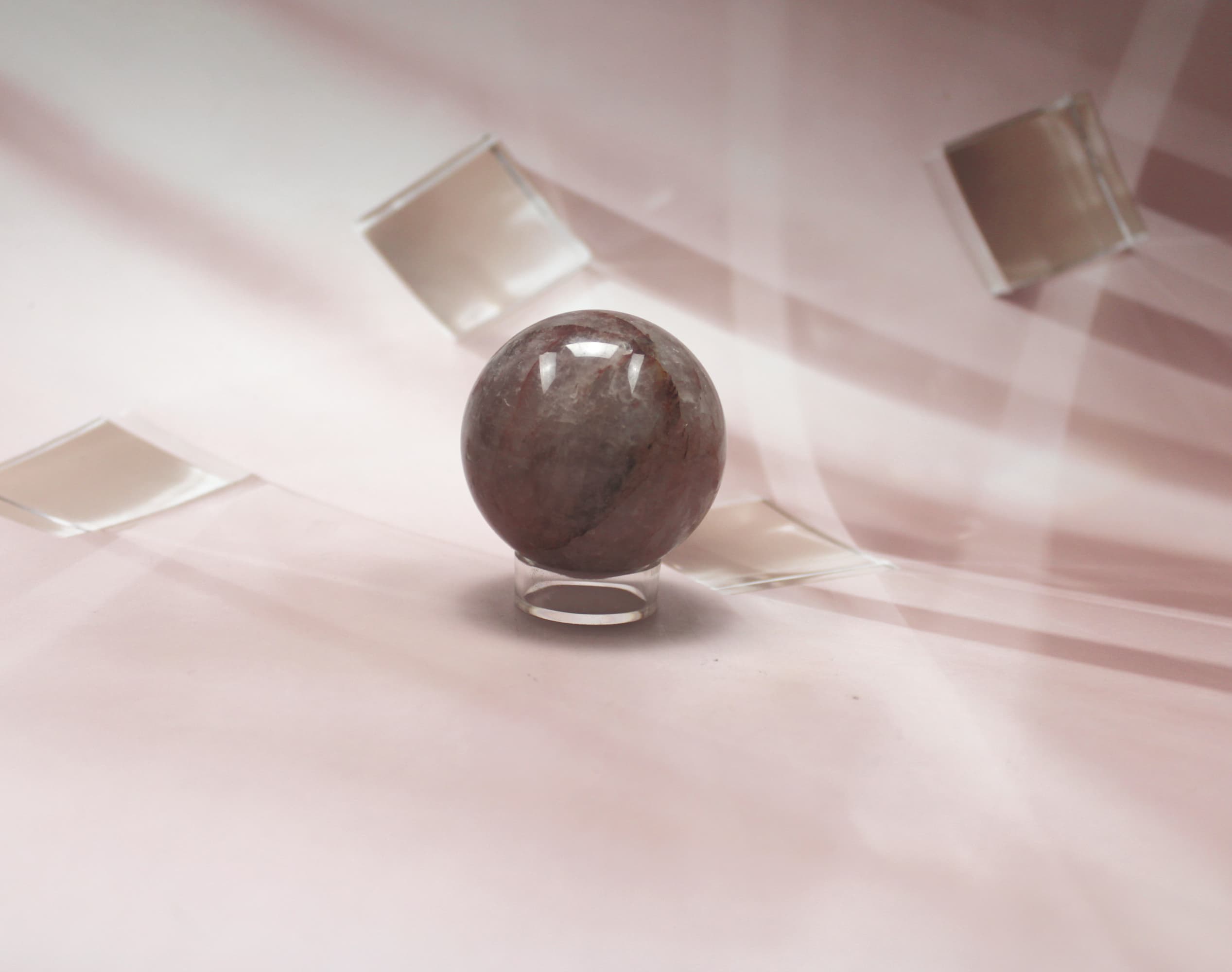 28mm Strawberry Quartz Sphere - Image 1