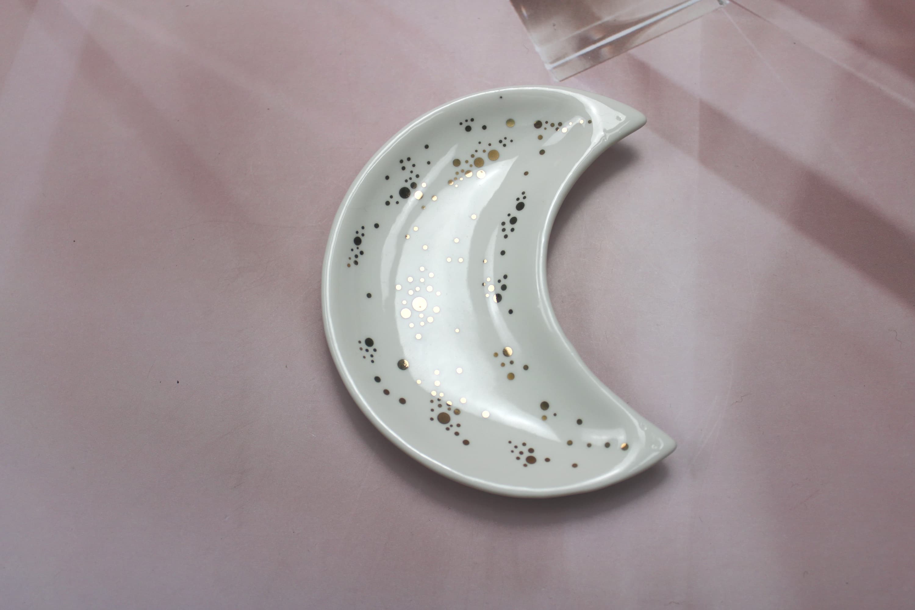 White Ceramic Crescent Moon Dish