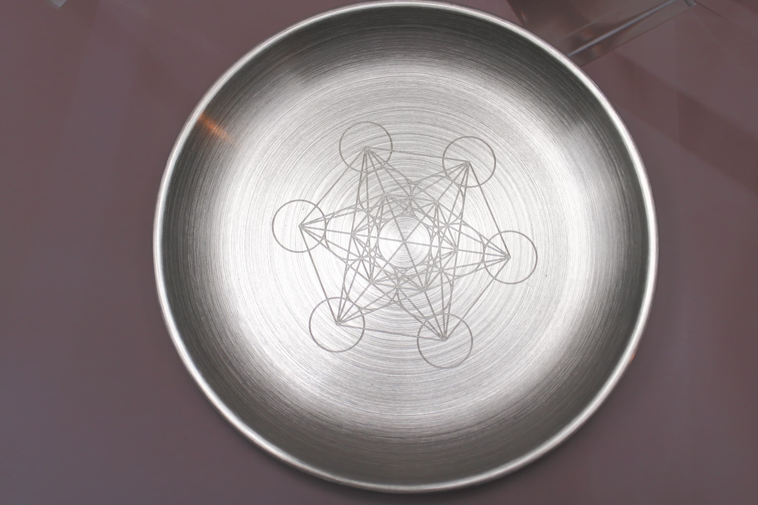 Stainless Steel Metatron Offering Plate - Image 1