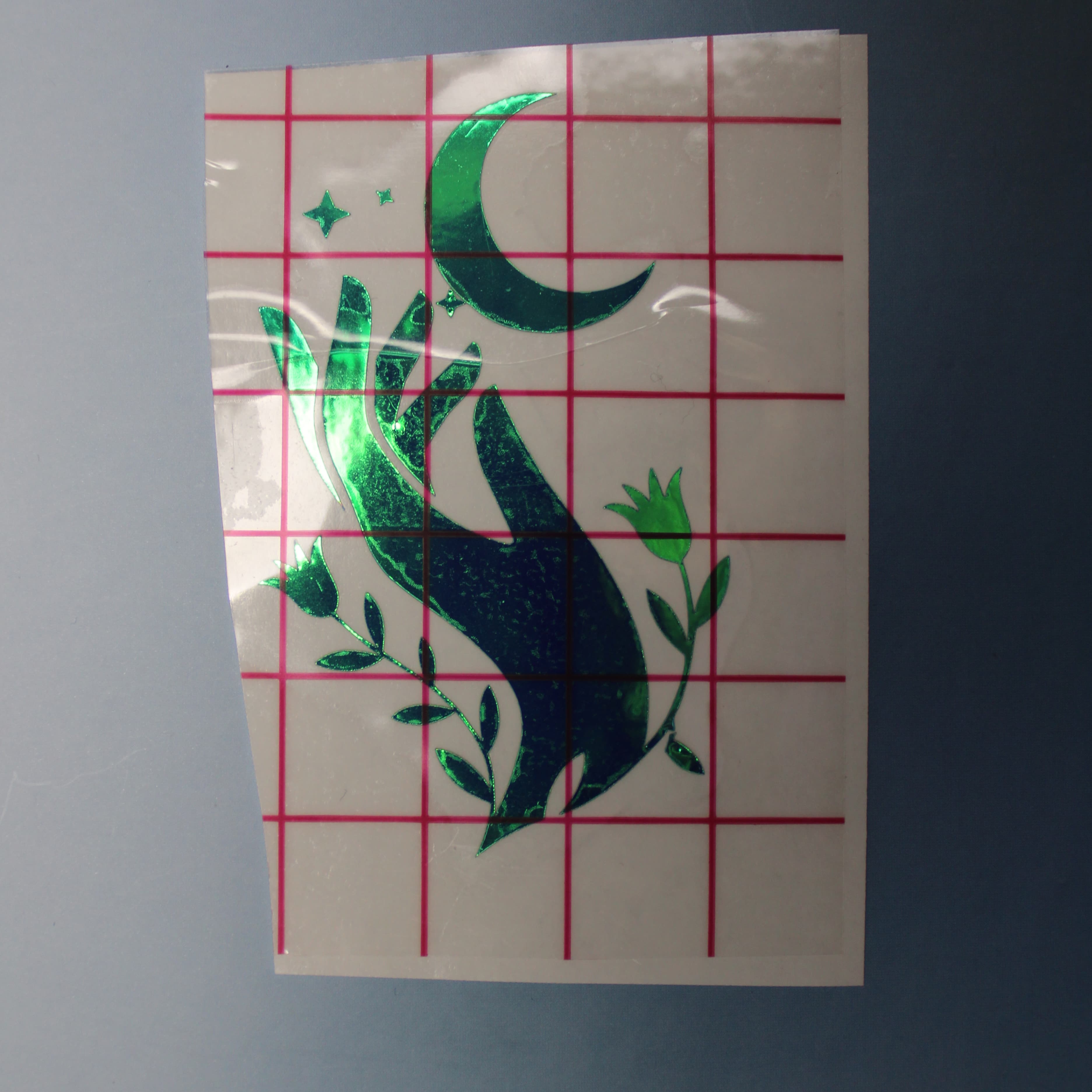 Hand and Crescent Moon Decal