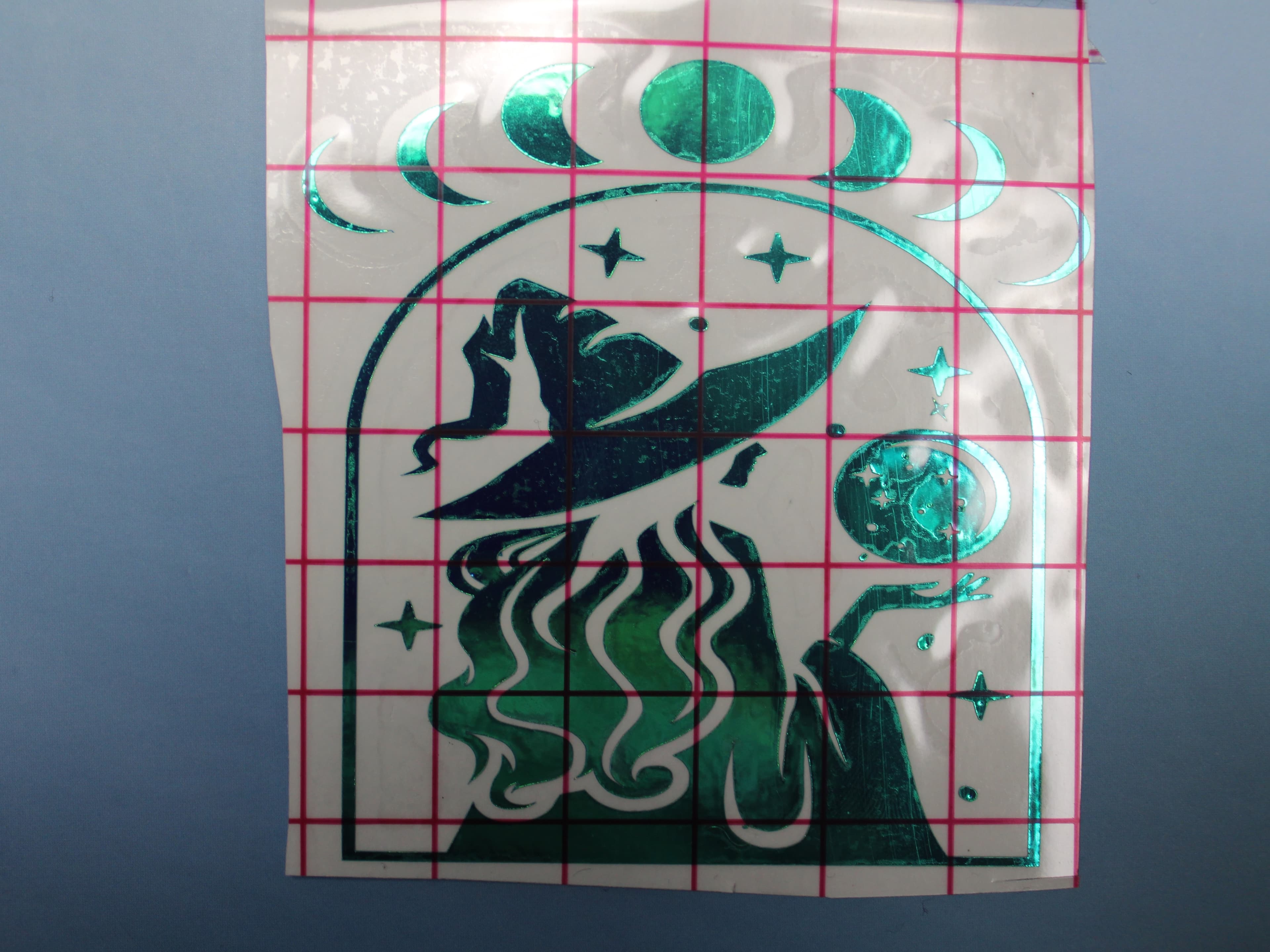 Moon Phase Witch Decal