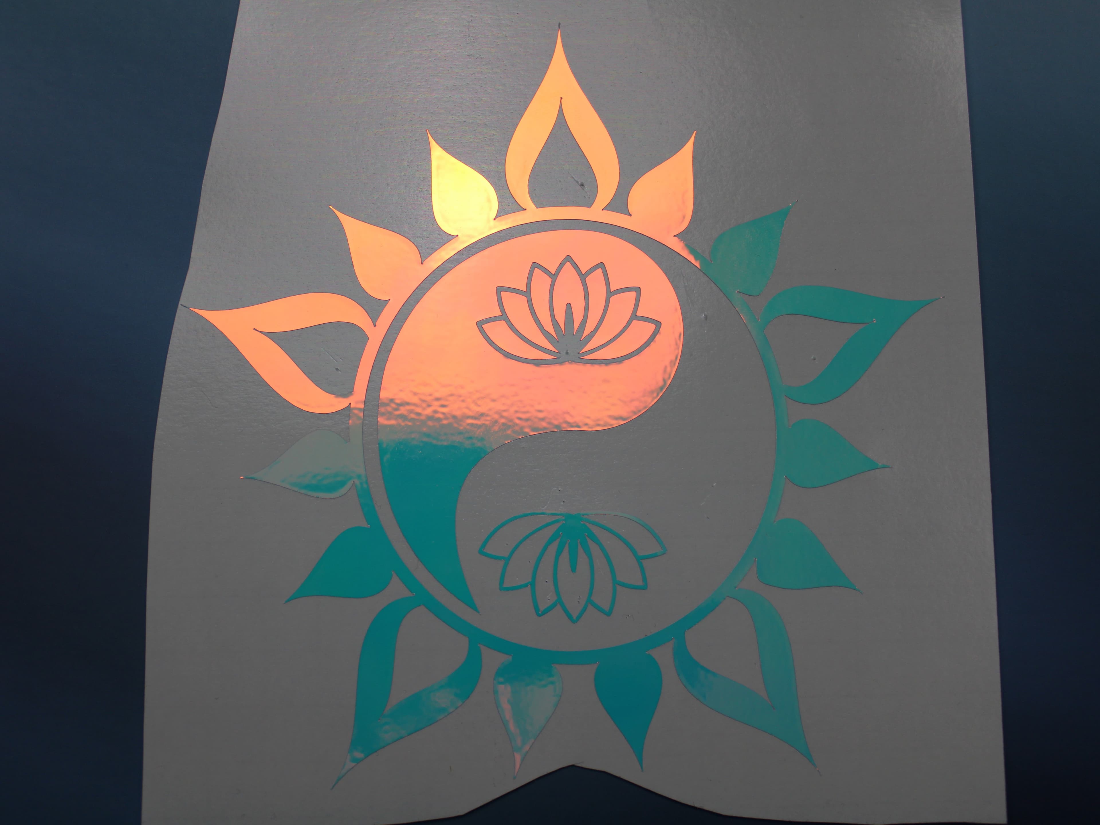 Yin Yang Lotus Moon Decal - Image 1