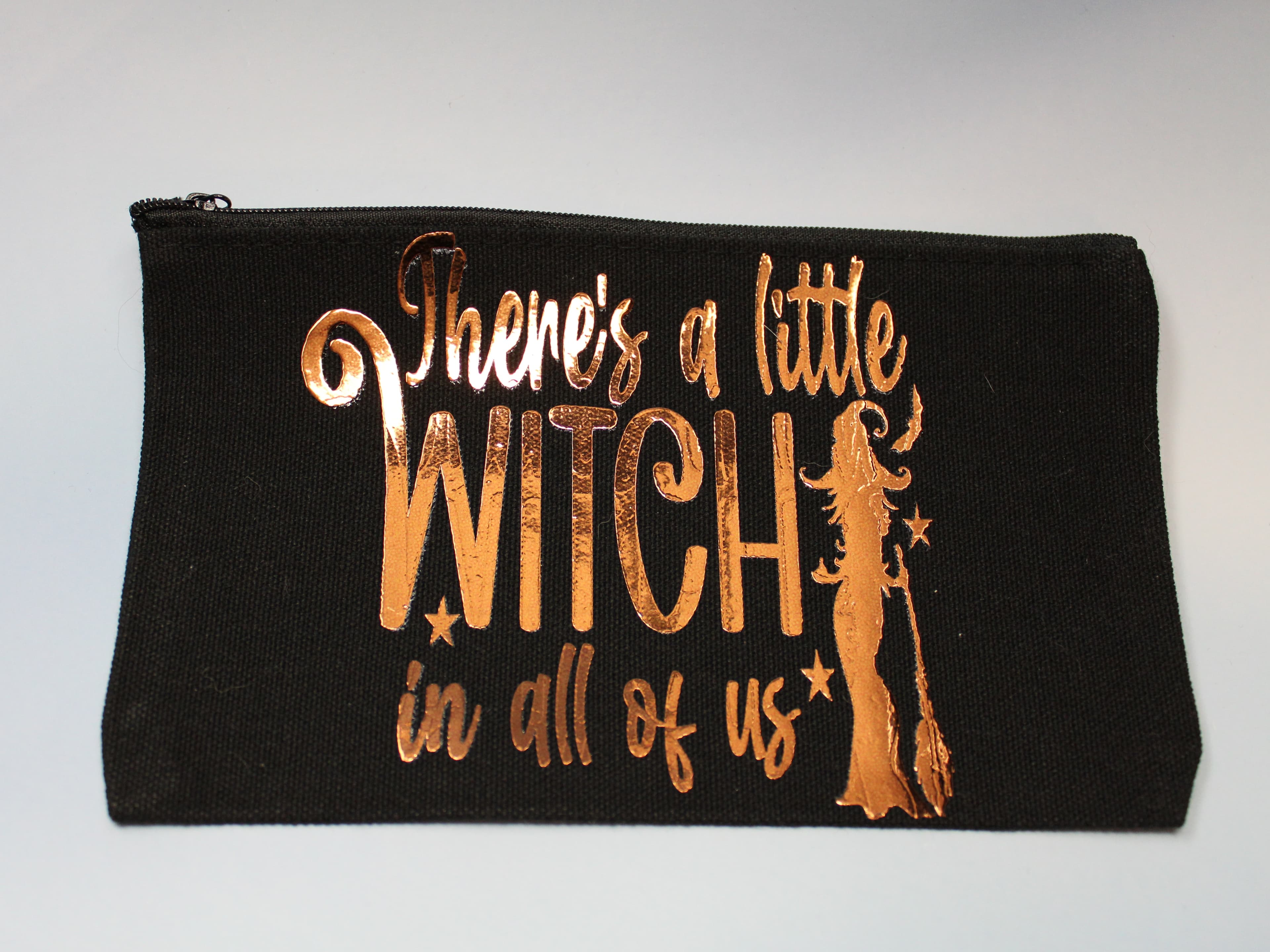 There's a Little With in all of Us Black Multipurpose Zipper Bag
