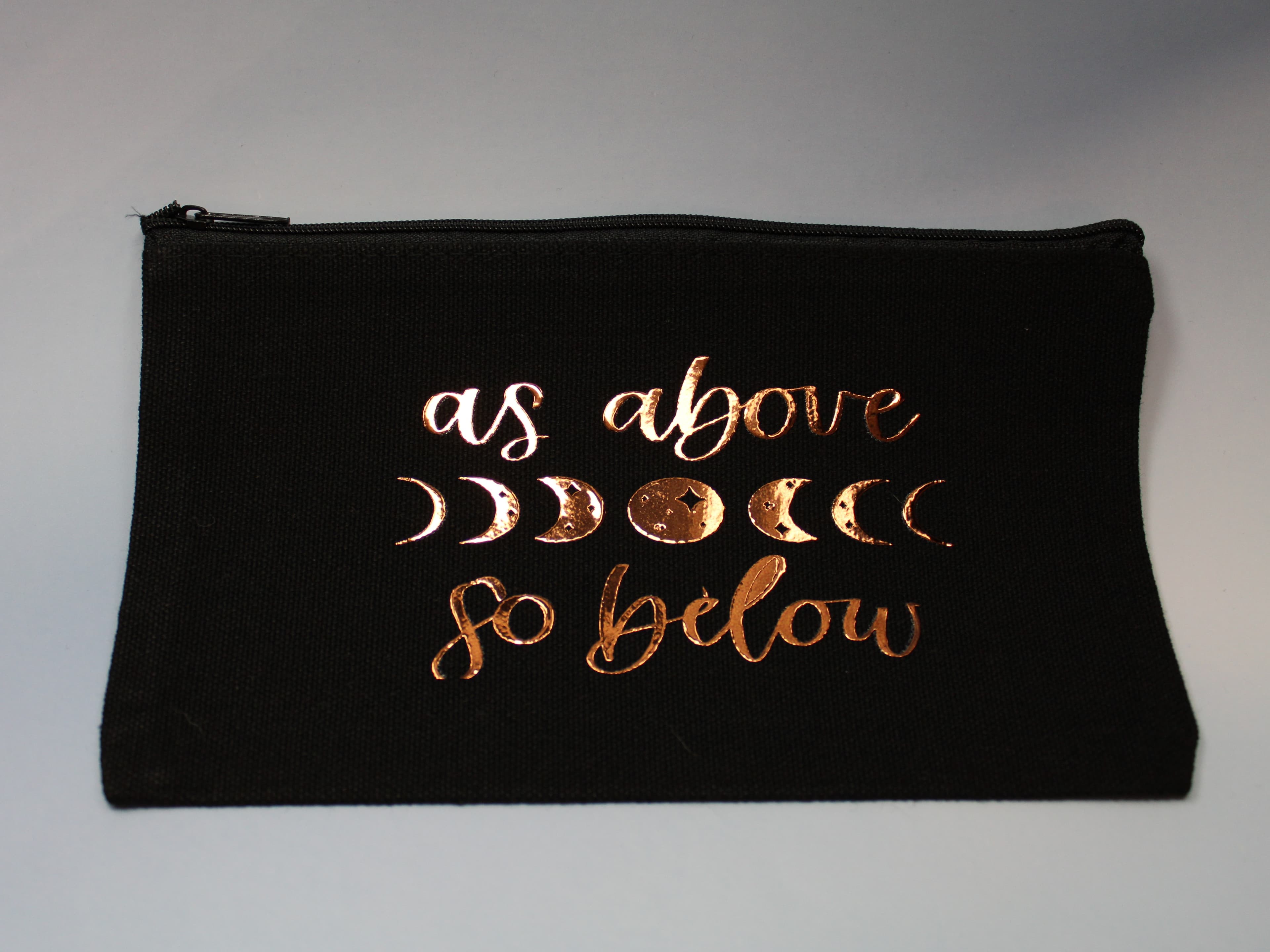 As Above So Below Black Multipurpose Zipper Bag - Image 1