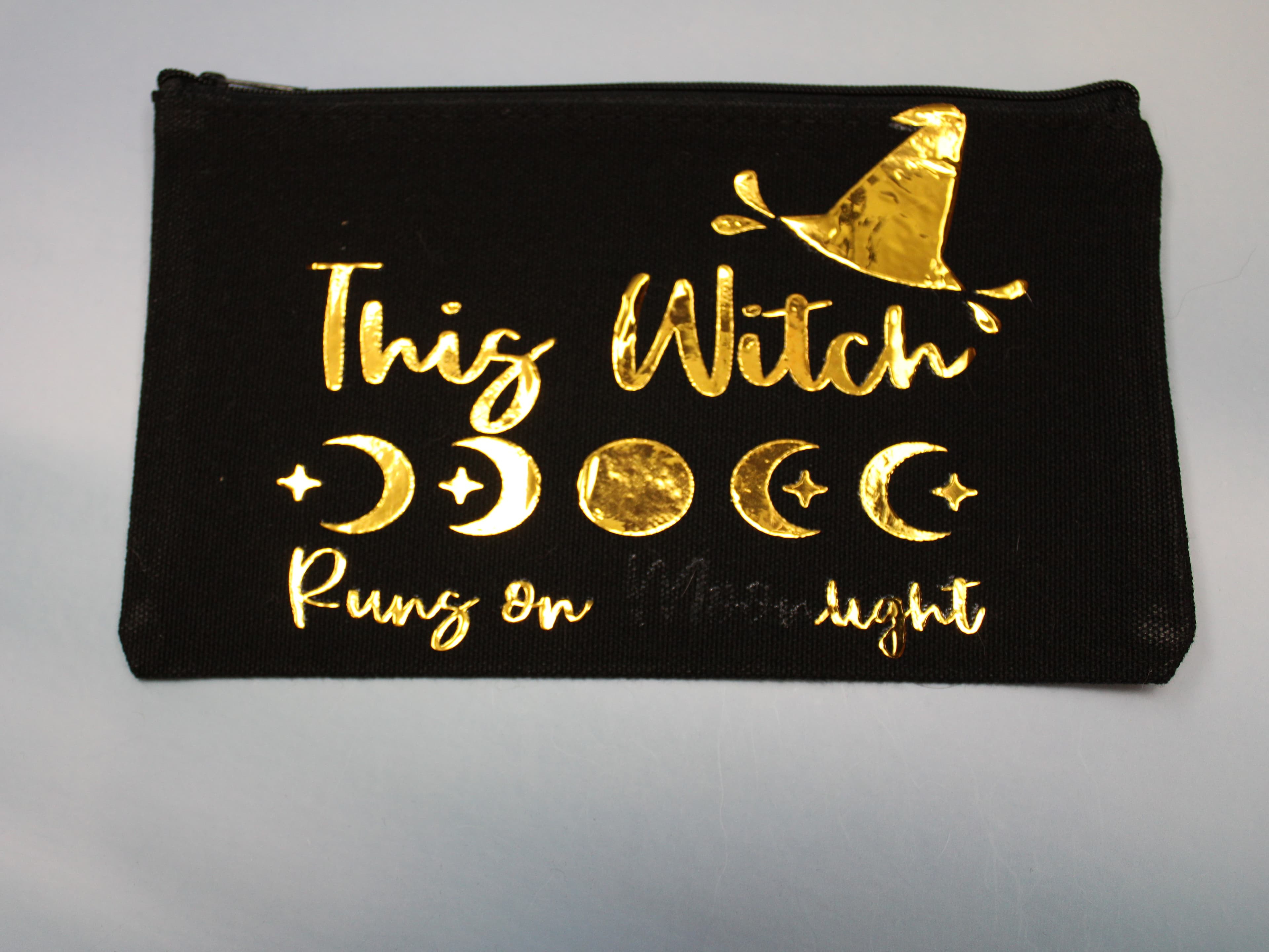 This Witch Runs on Moon Light (slightly defective print) Multipurpose Zipper Bag