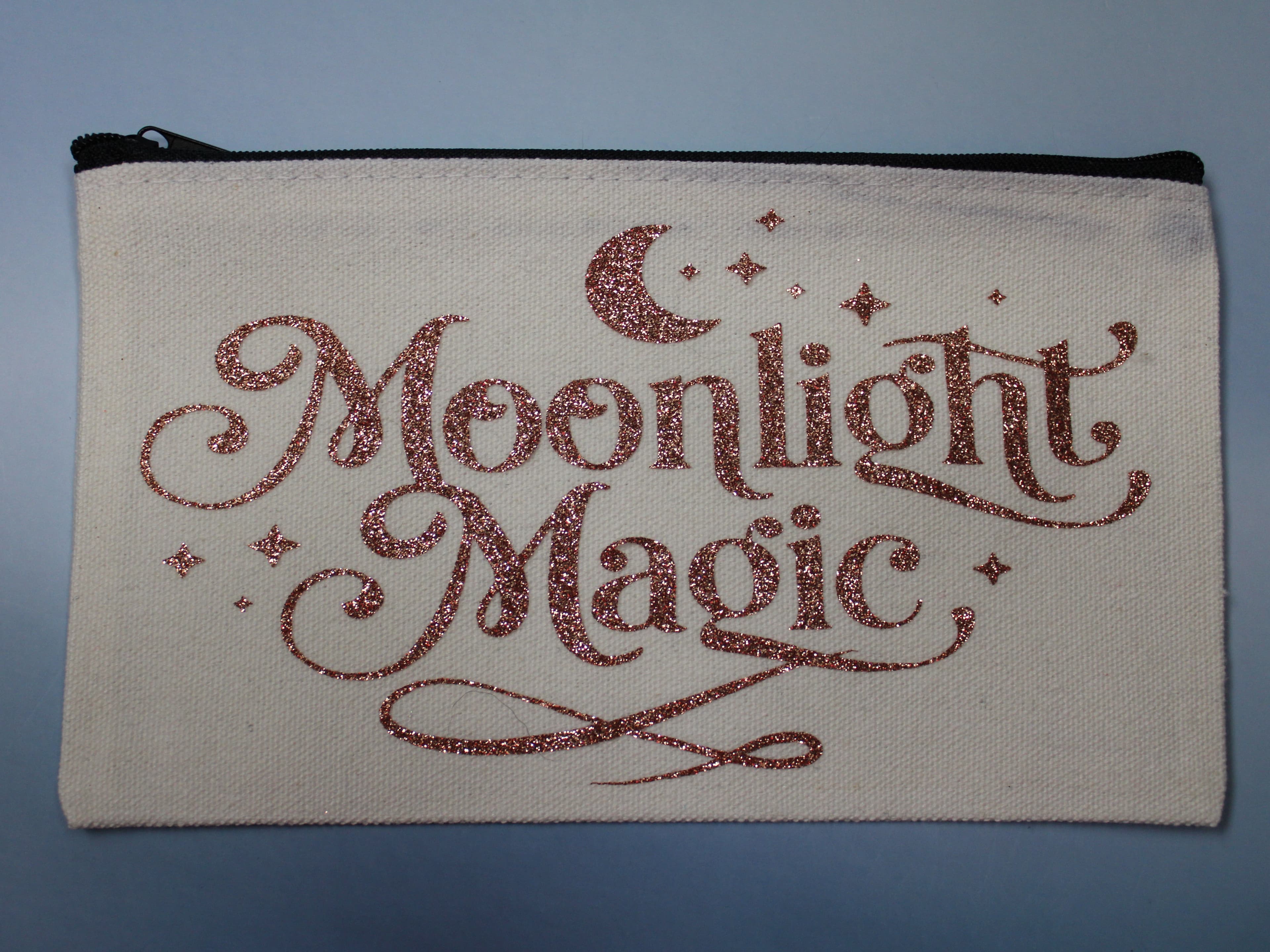 White Moonlight Magic Multipurpose Zipper Bag