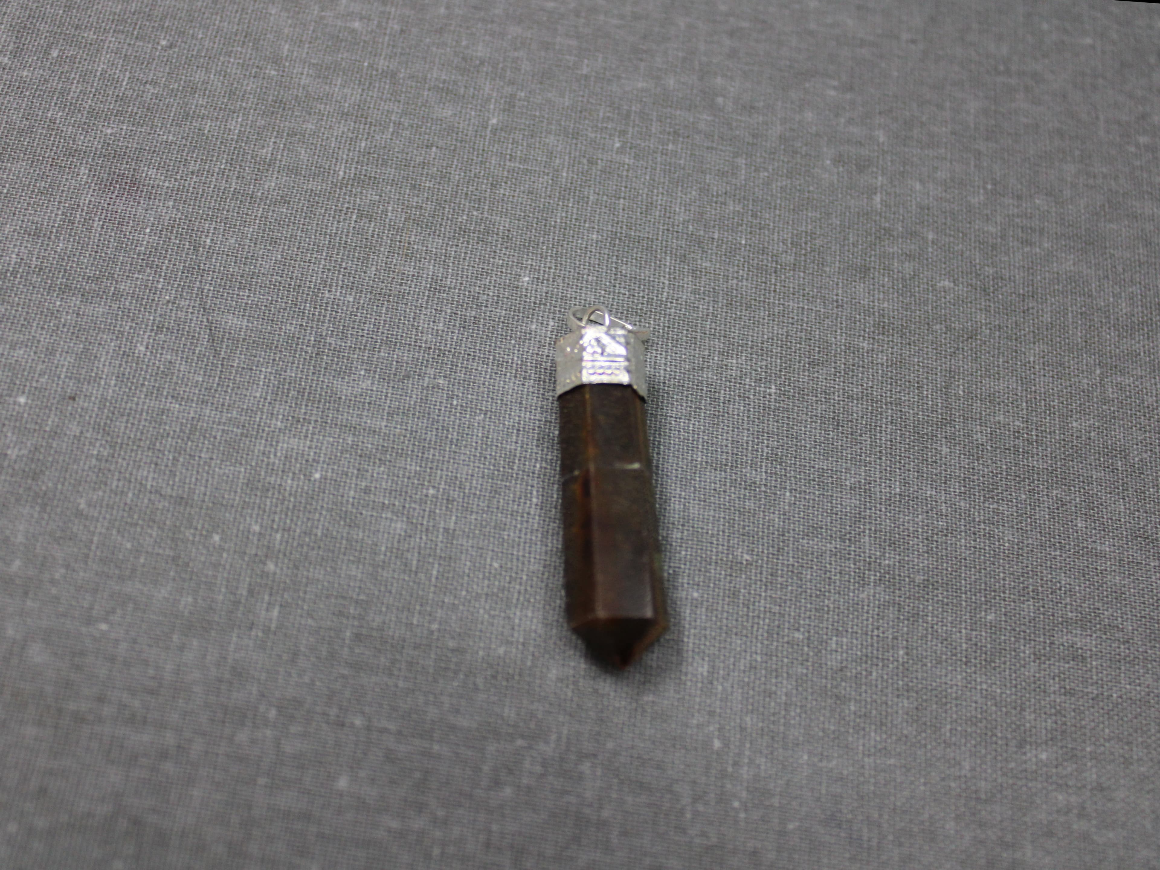 Capped Pencil Point Tiger Eye Pendant