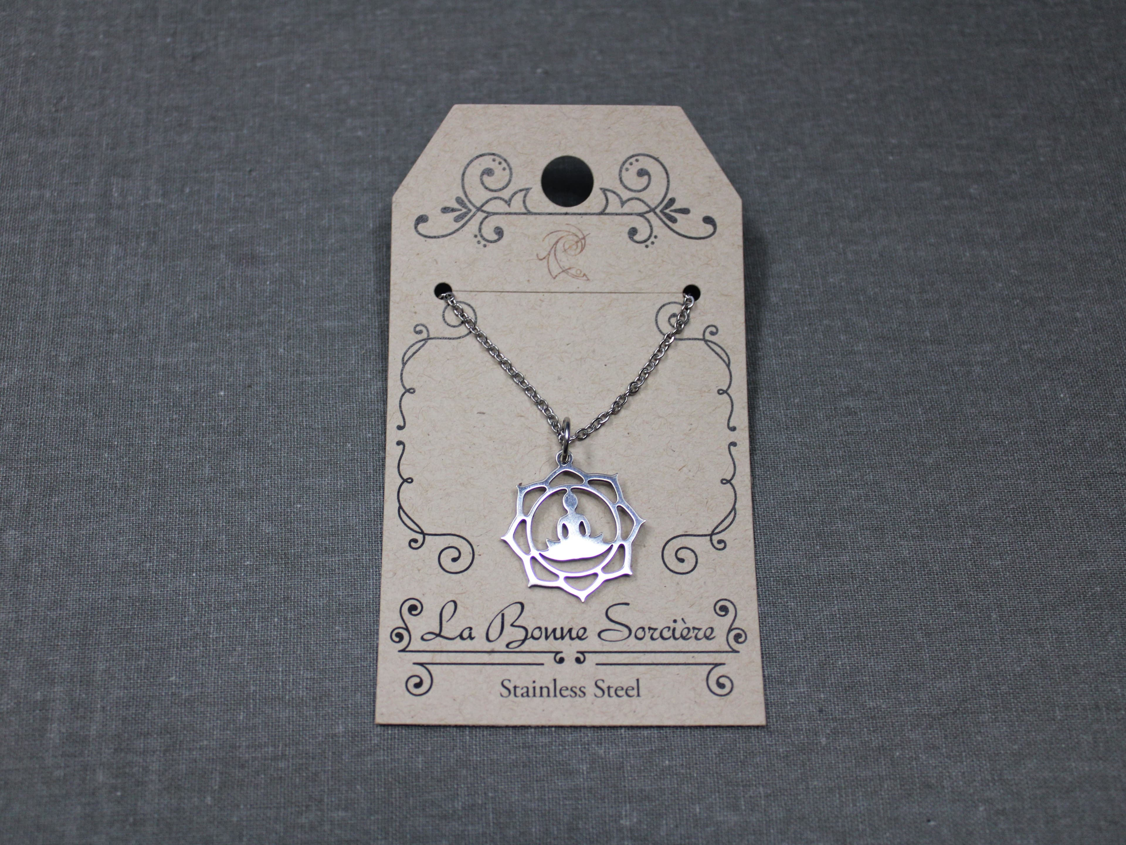 Stainless Steel Meditation Chakra Style Necklace