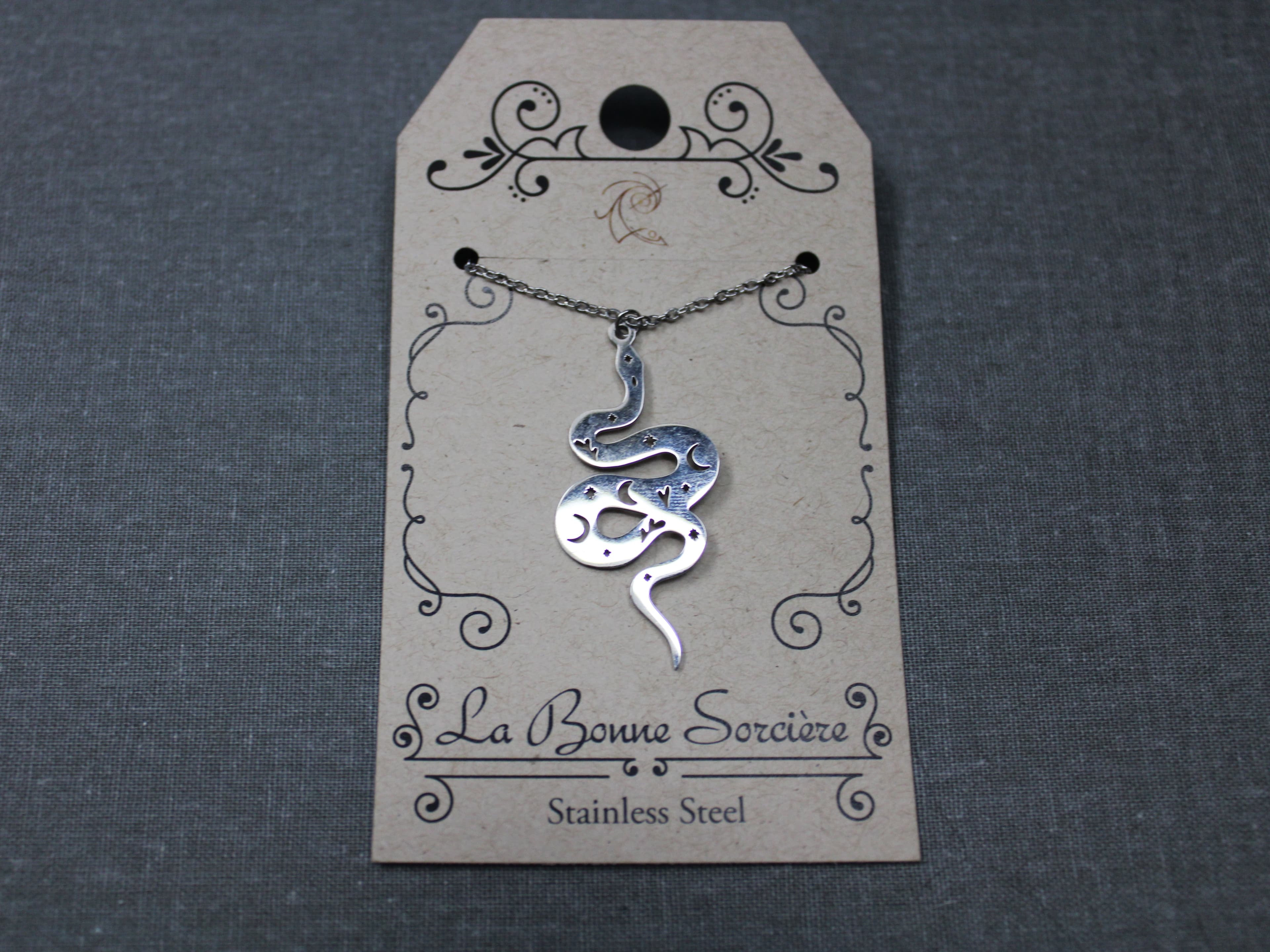 Stainless Steel Serpent Necklace - Image 1