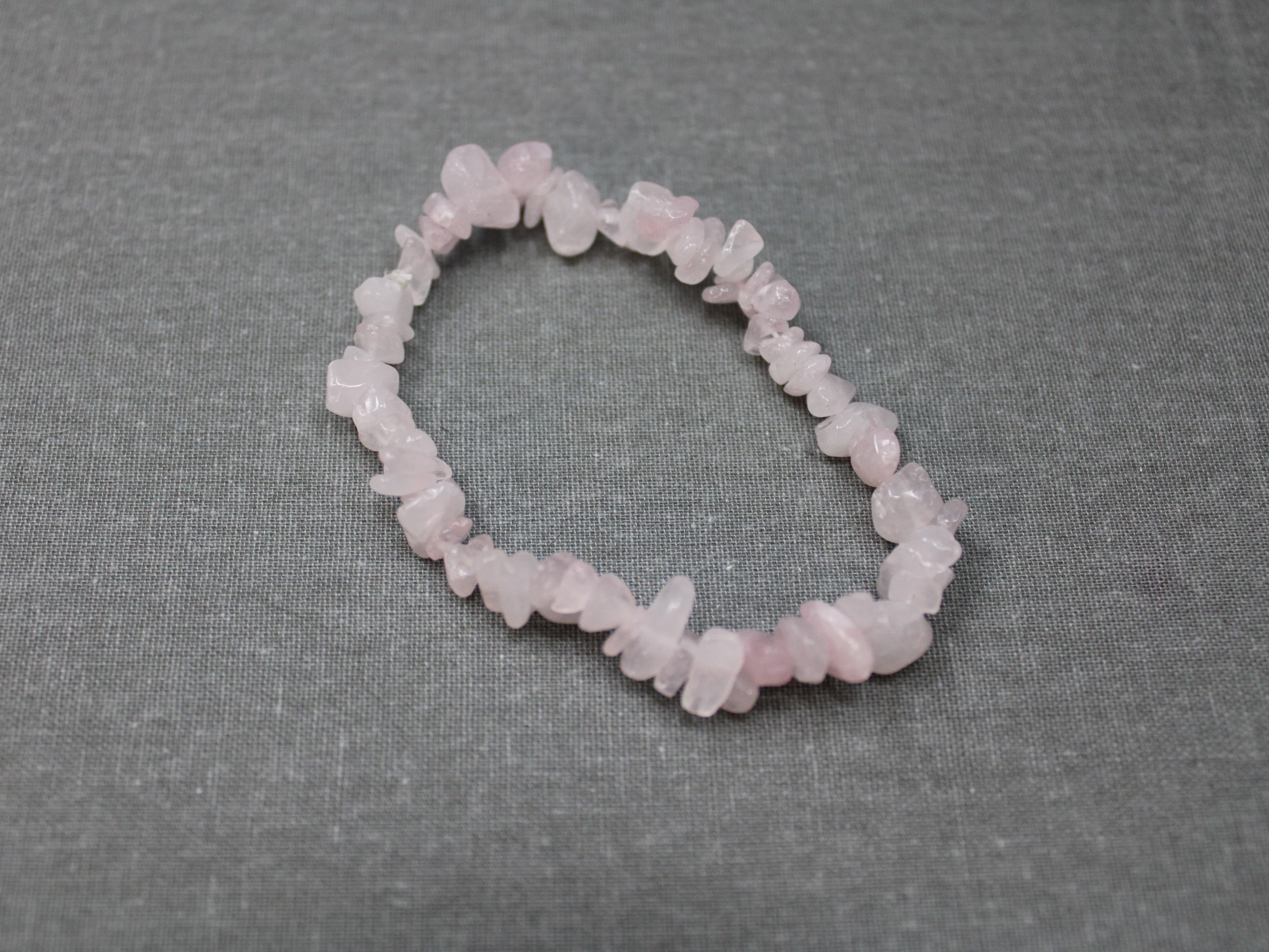 Rose Quartz Chip Bracelet - Image 1